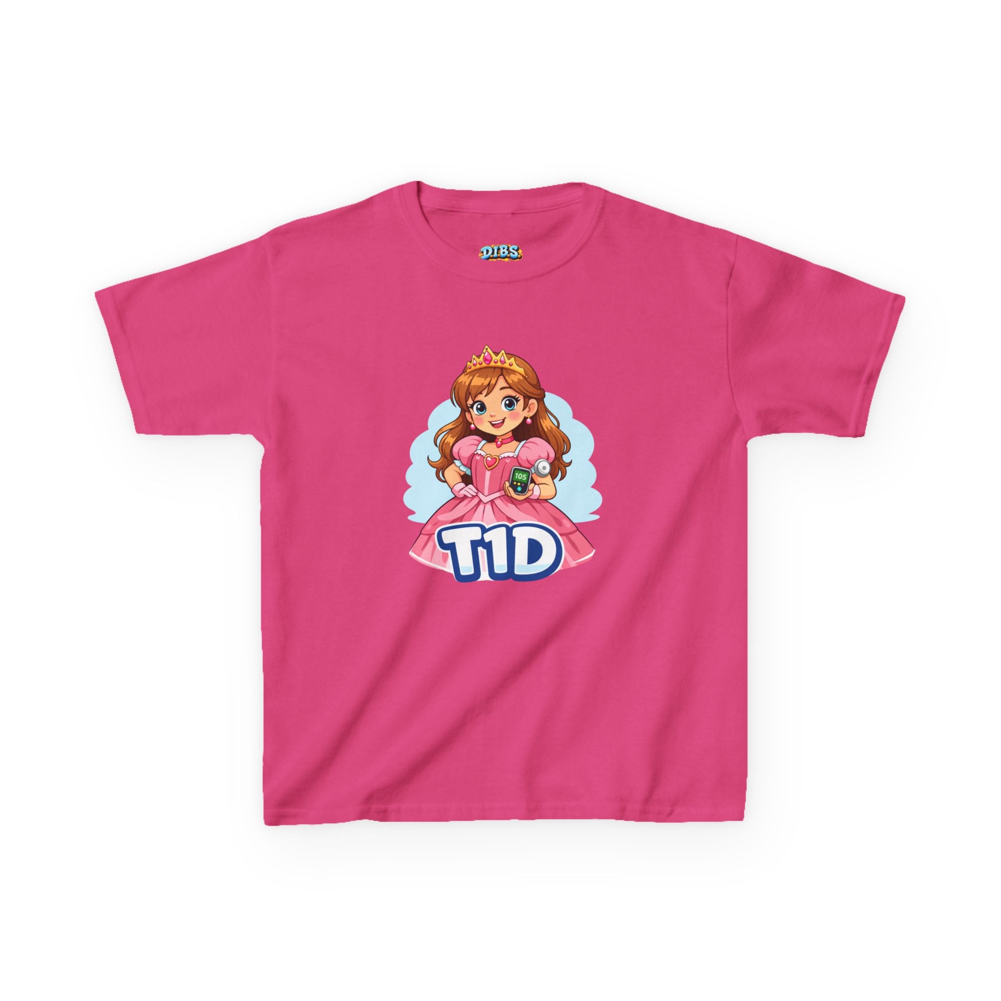 Kids Princess Tee — Cute Dress with Diabetes Monitor & Insulin Pump Purse