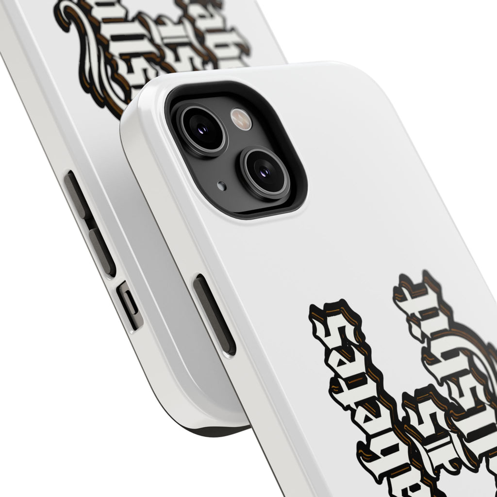 Impact-Resistant Phone Case — Gothic "Protects & Punishes" Design