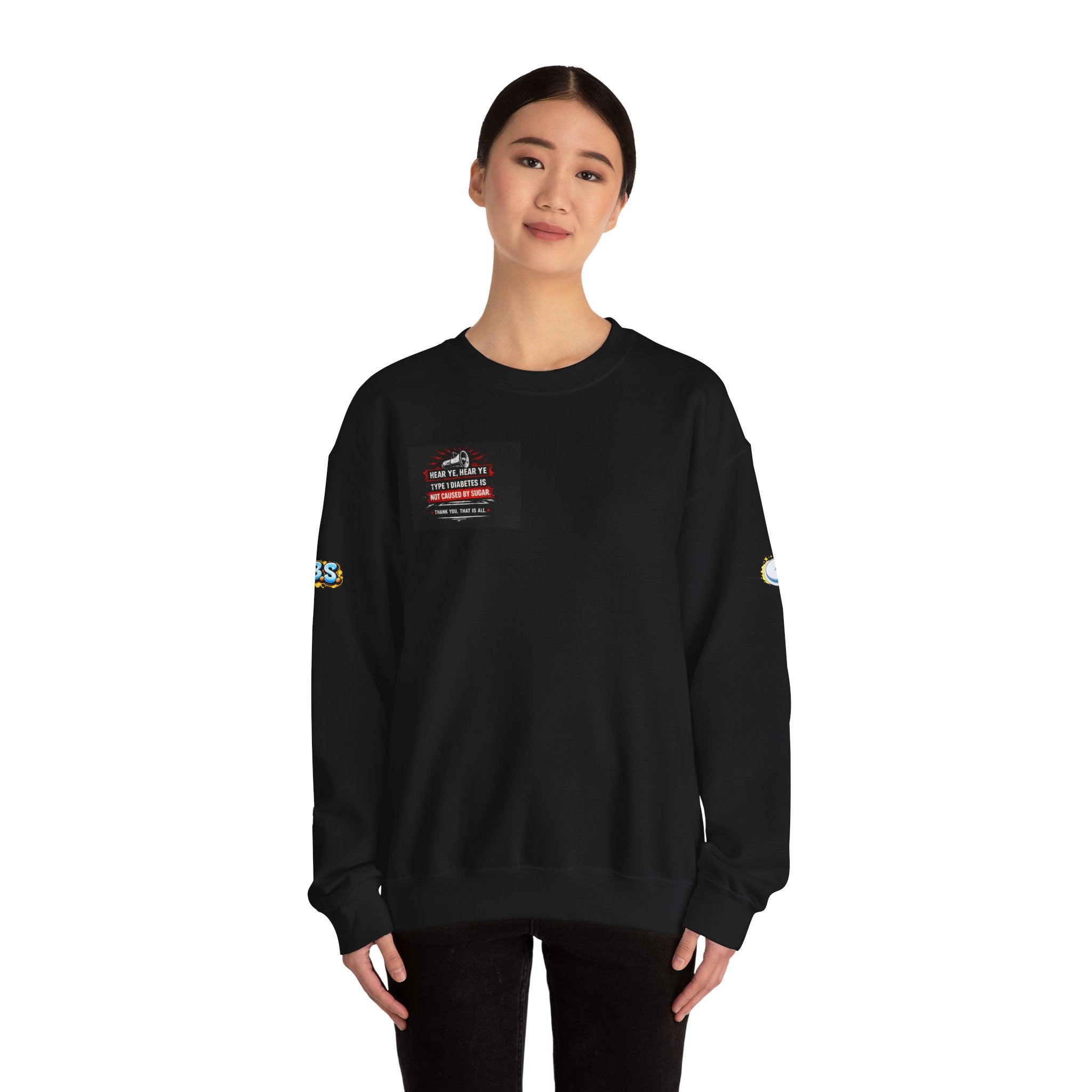 Type 1 Diabetes Announcement Crewneck Sweatshirt — Funny T1D Reveal