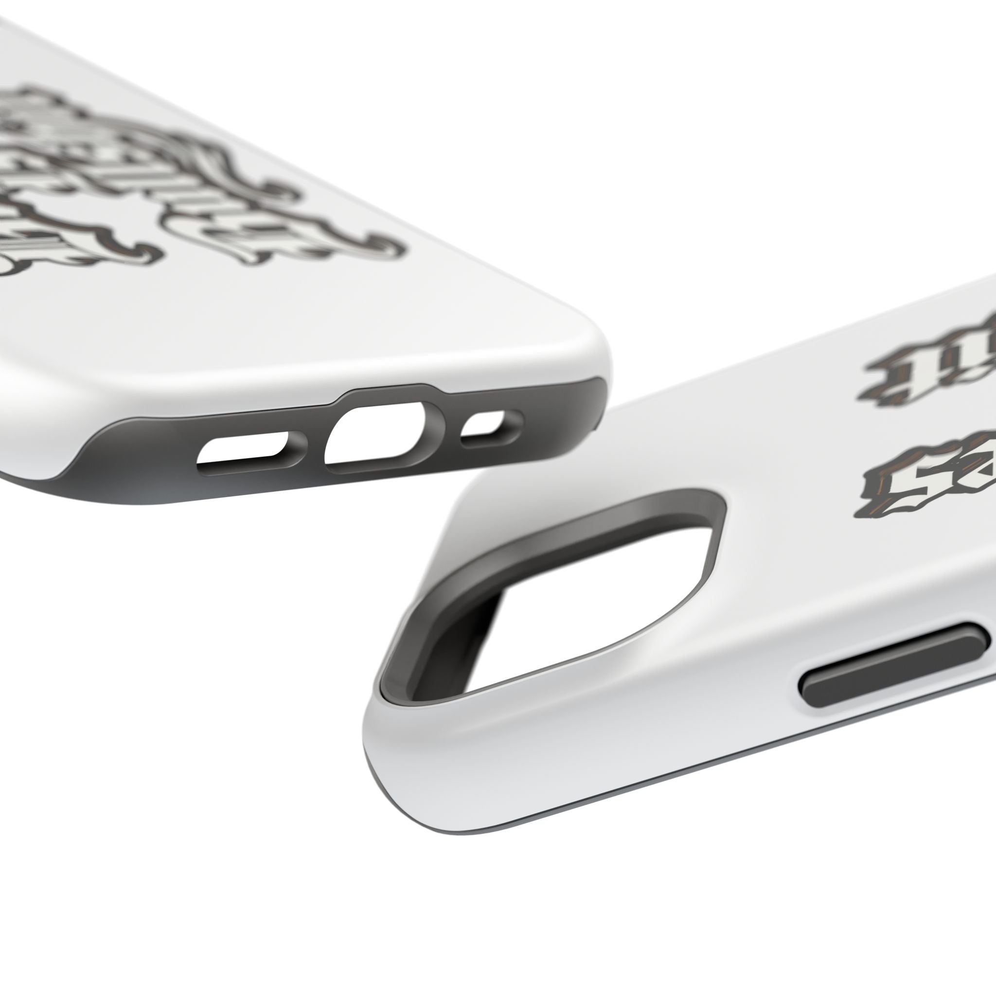 Impact-Resistant Phone Case — Gothic "Protects & Punishes" Design