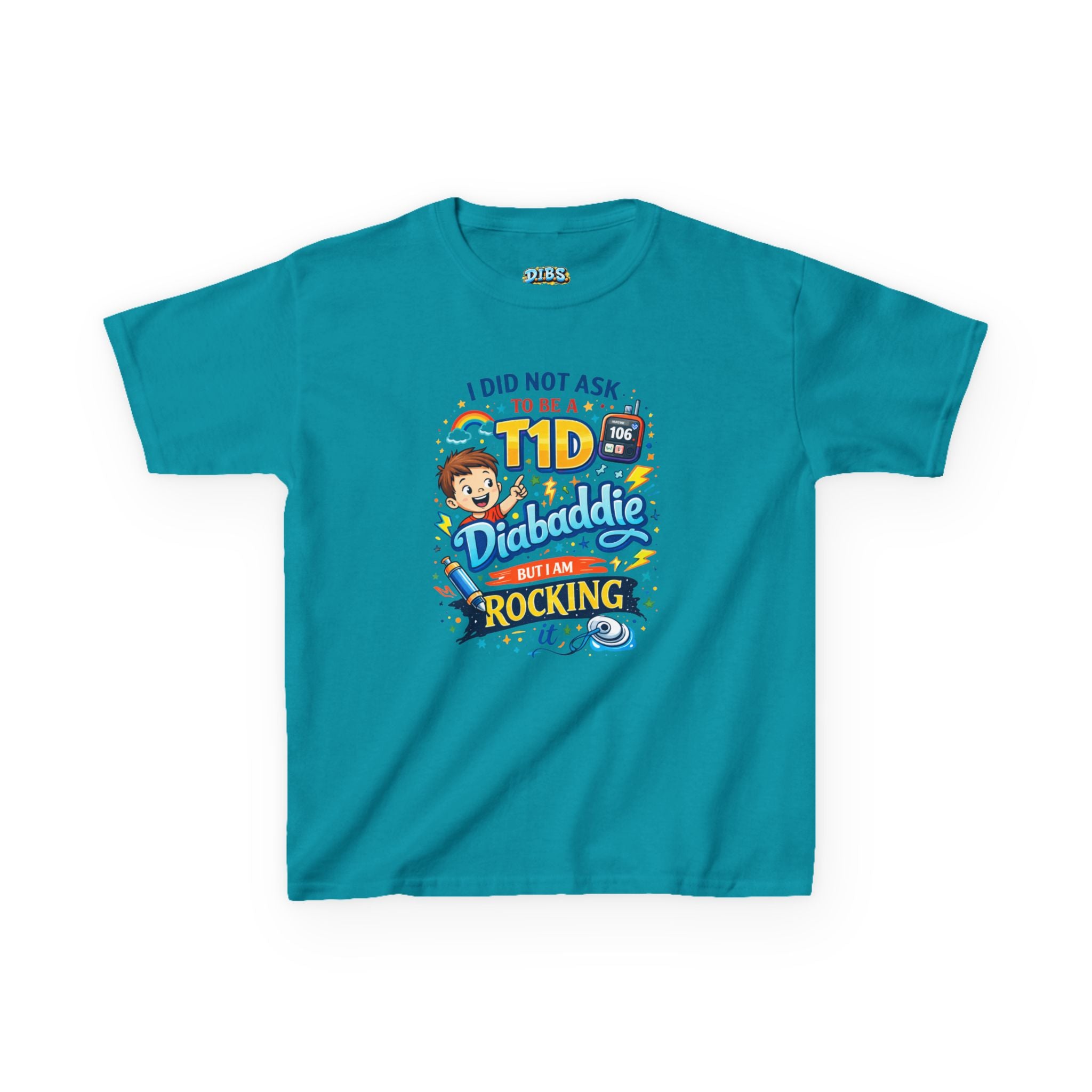 Kids 'I Didn't Ask to Be a Diabaddie' Tee — Funny Type 1 Diabetes Awareness Shirt