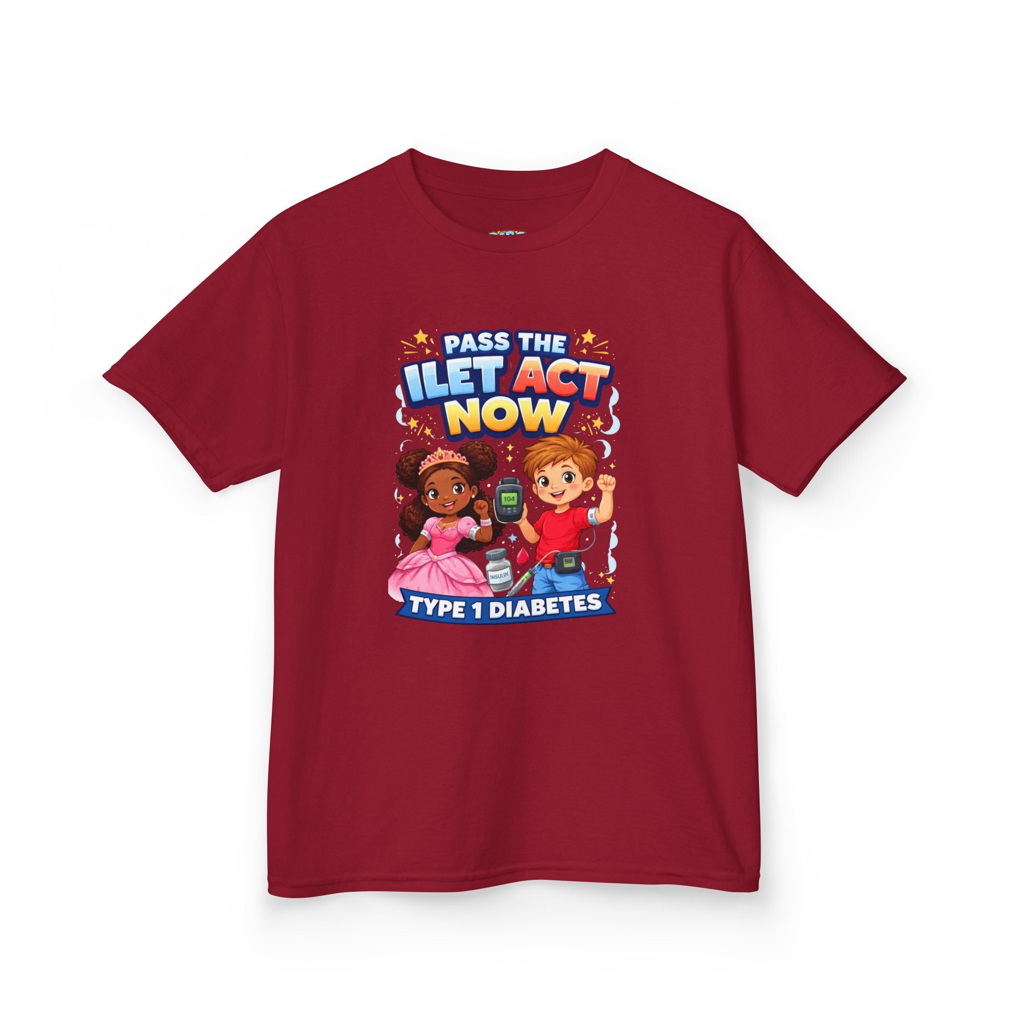 Kids Tee — 'Support ILET Act' Type 1 Diabetes Awareness