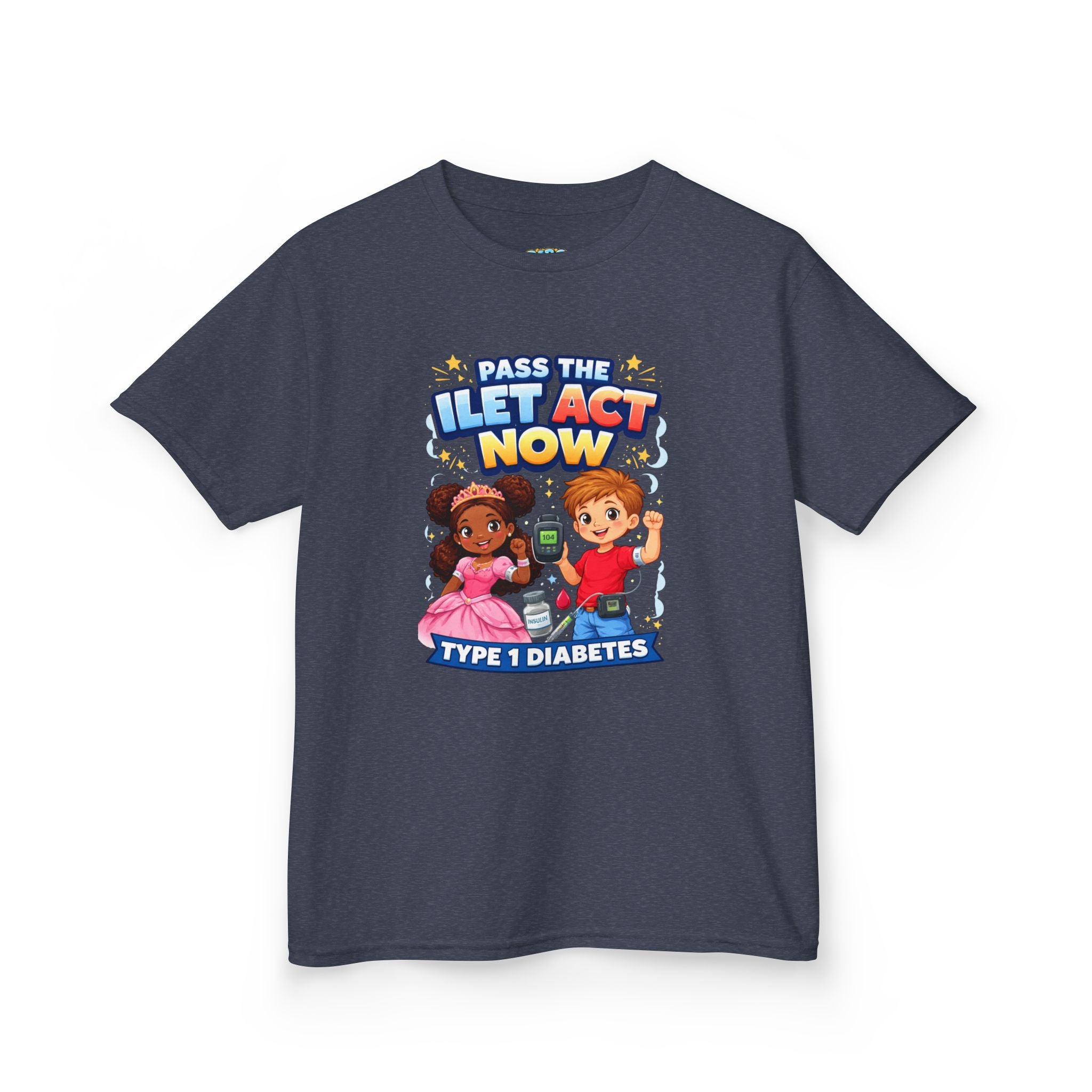 Kids Tee — 'Support ILET Act' Type 1 Diabetes Awareness