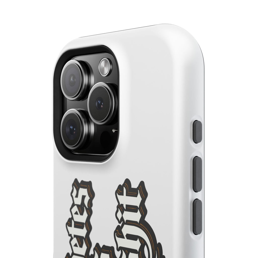 Impact-Resistant Phone Case — Gothic "Protects & Punishes" Design