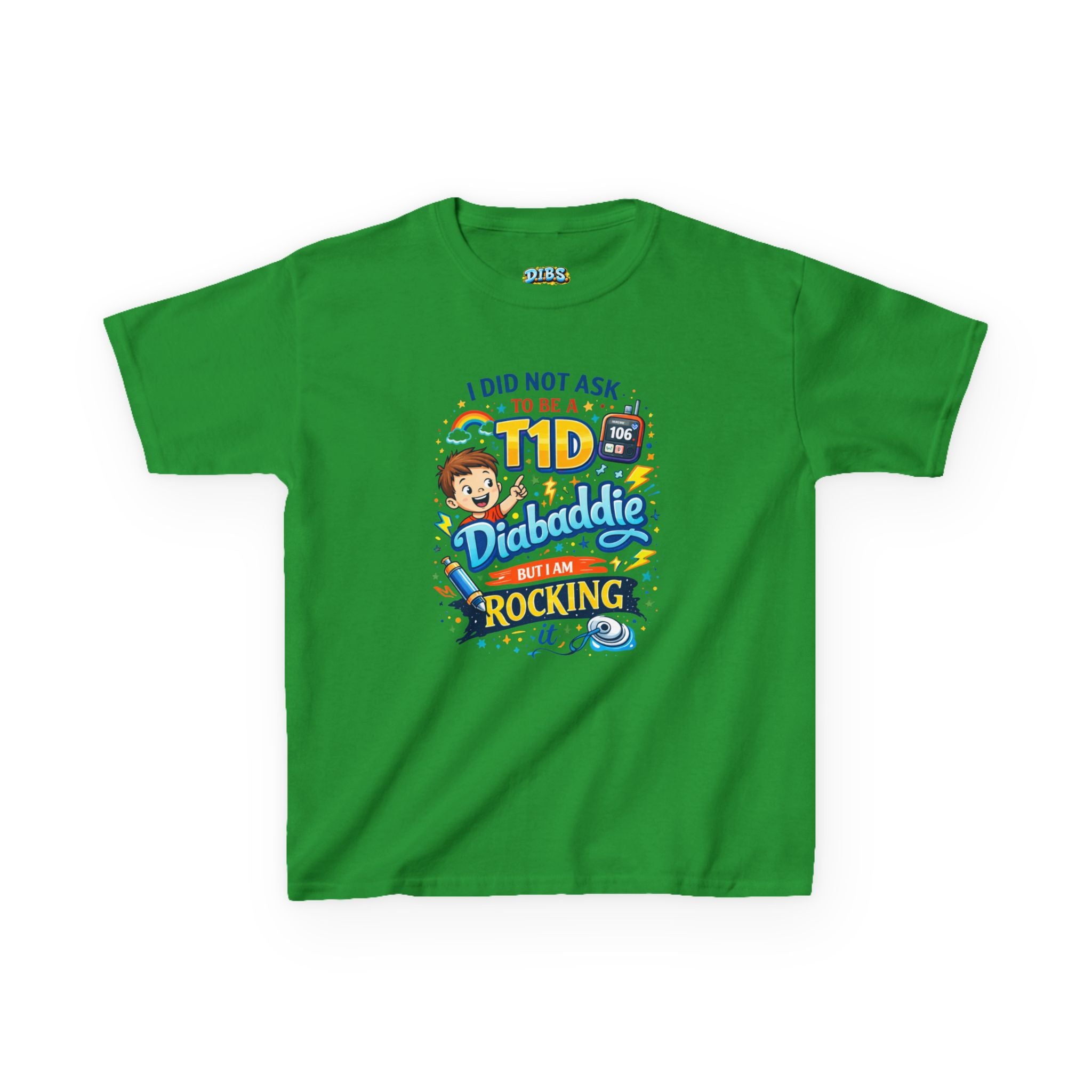Kids 'I Didn't Ask to Be a Diabaddie' Tee — Funny Type 1 Diabetes Awareness Shirt