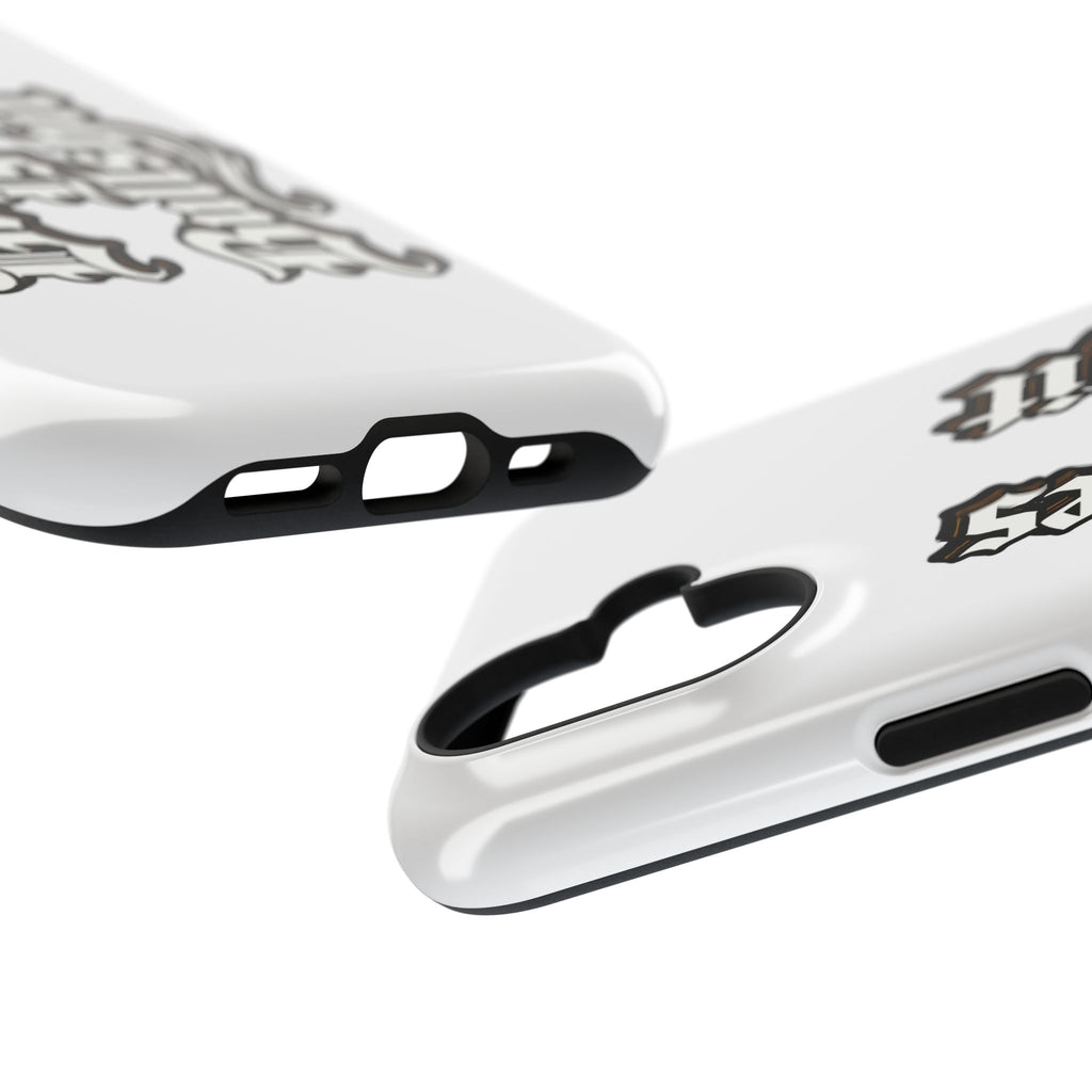 Impact-Resistant Phone Case — Gothic "Protects & Punishes" Design