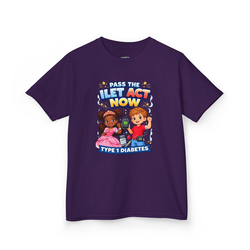Kids Tee — 'Support ILET Act' Type 1 Diabetes Awareness