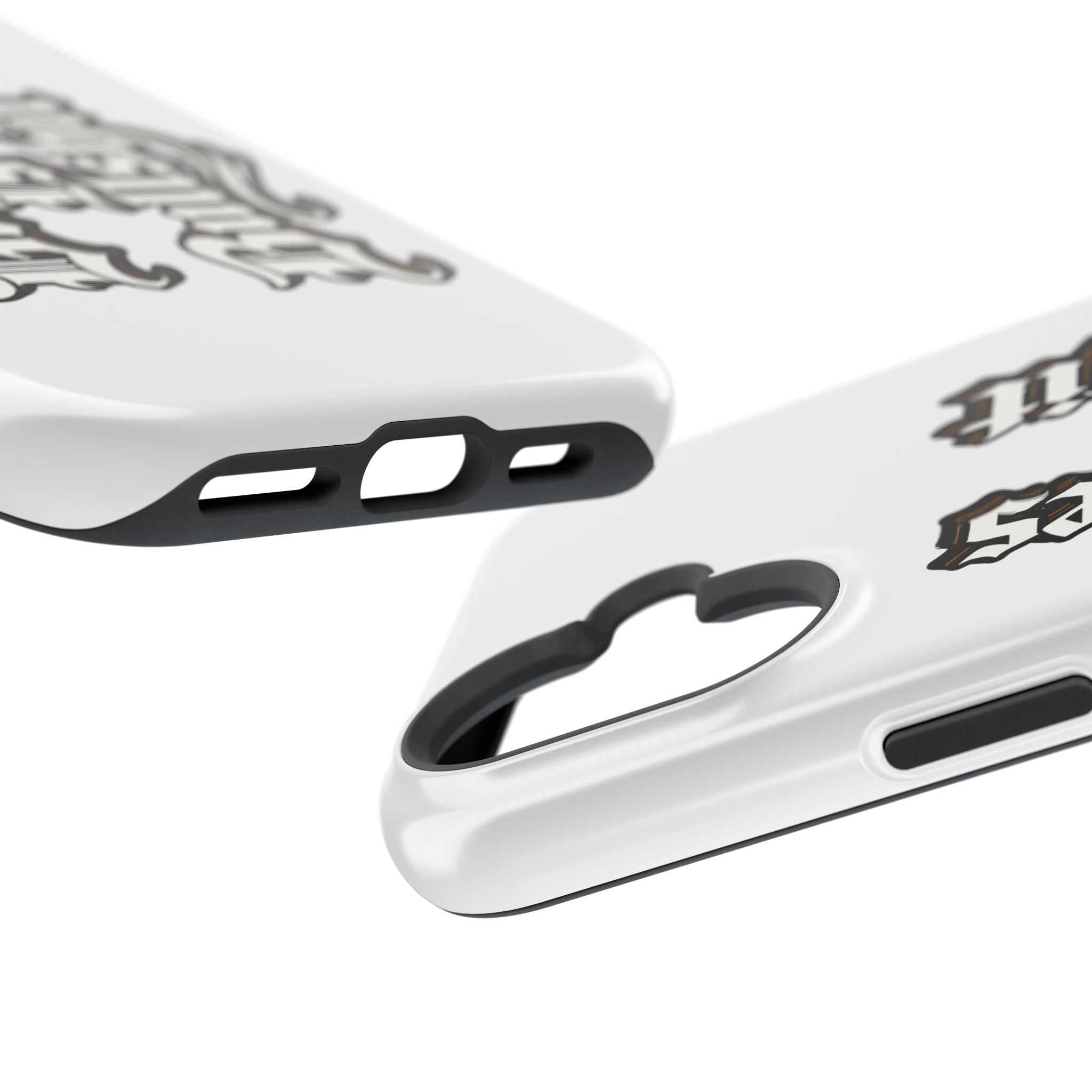 Impact-Resistant Phone Case — Gothic "Protects & Punishes" Design