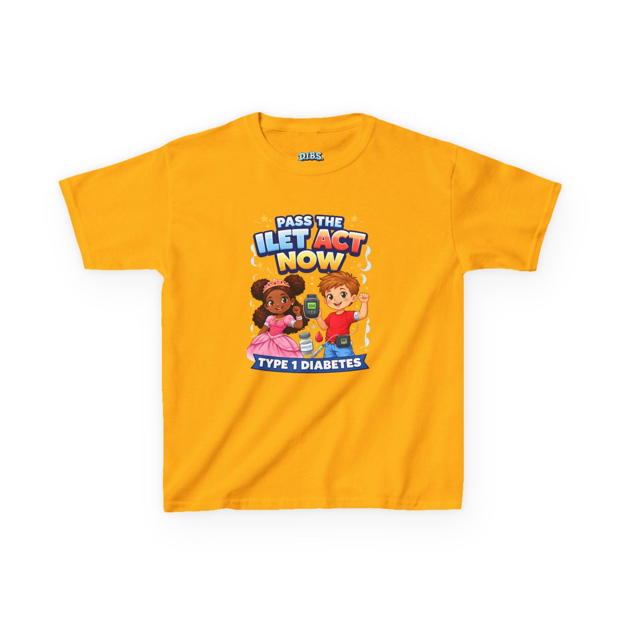 Kids Tee — 'Support ILET Act' Type 1 Diabetes Awareness