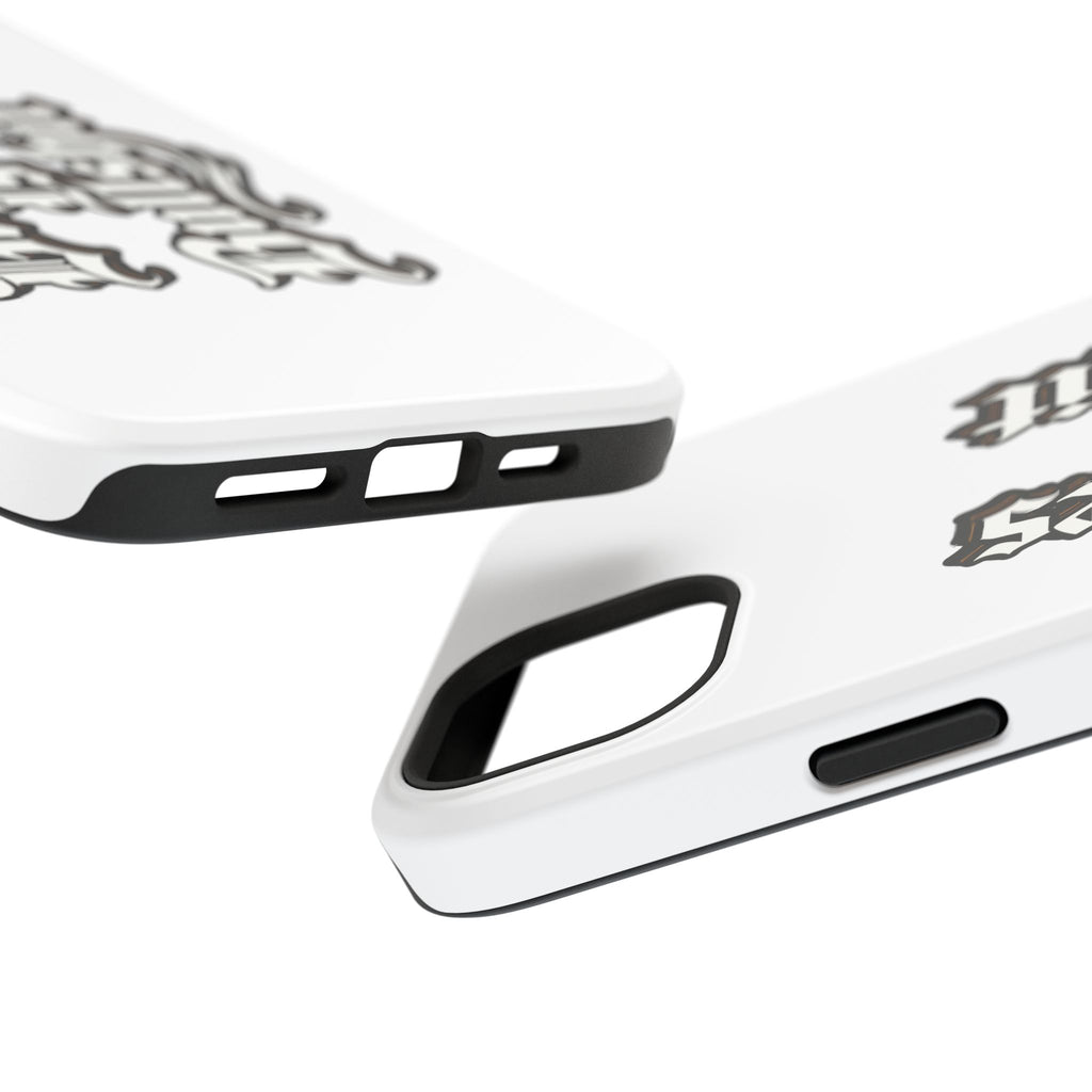 Impact-Resistant Phone Case — Gothic "Protects & Punishes" Design