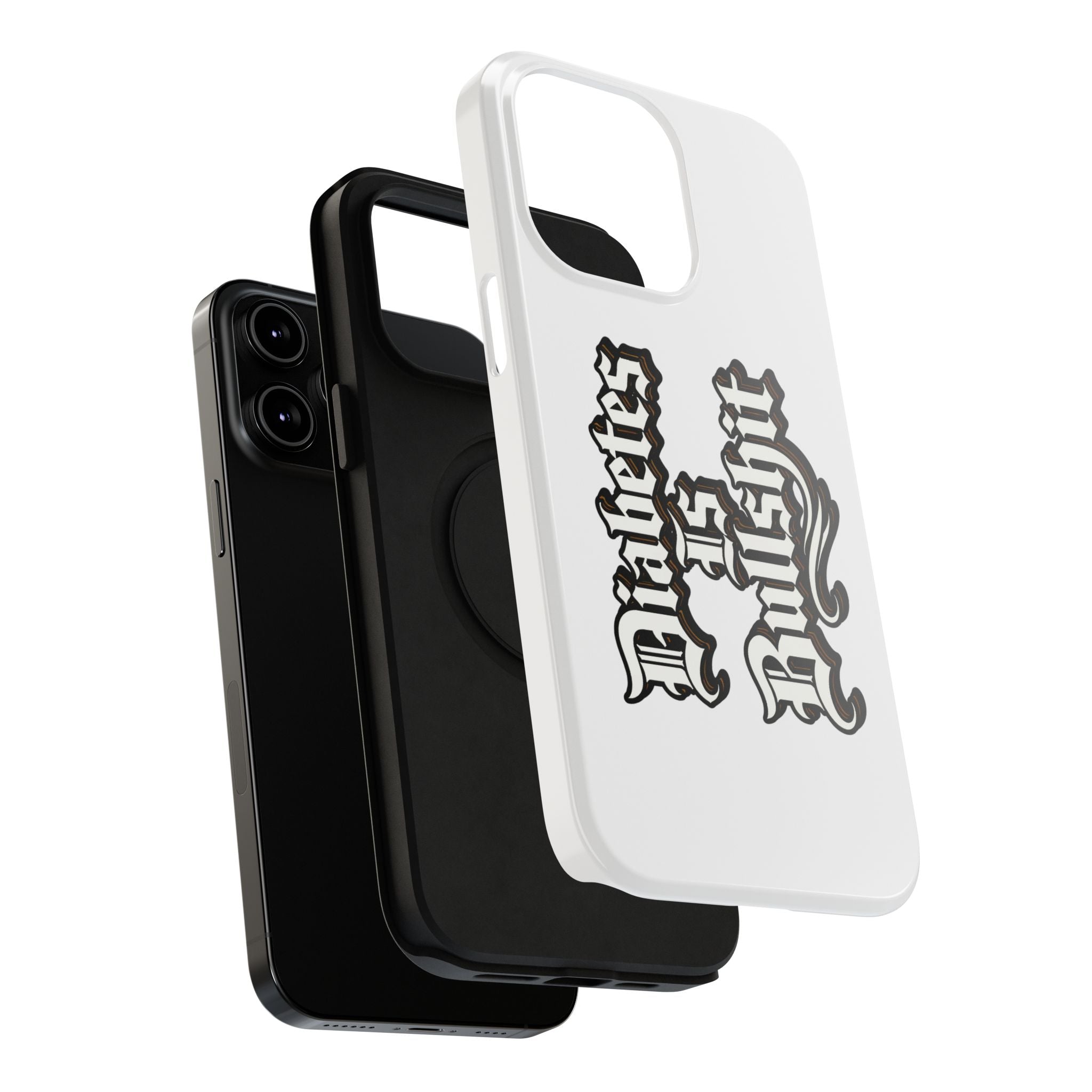 Impact-Resistant Phone Case — Gothic "Protects & Punishes" Design