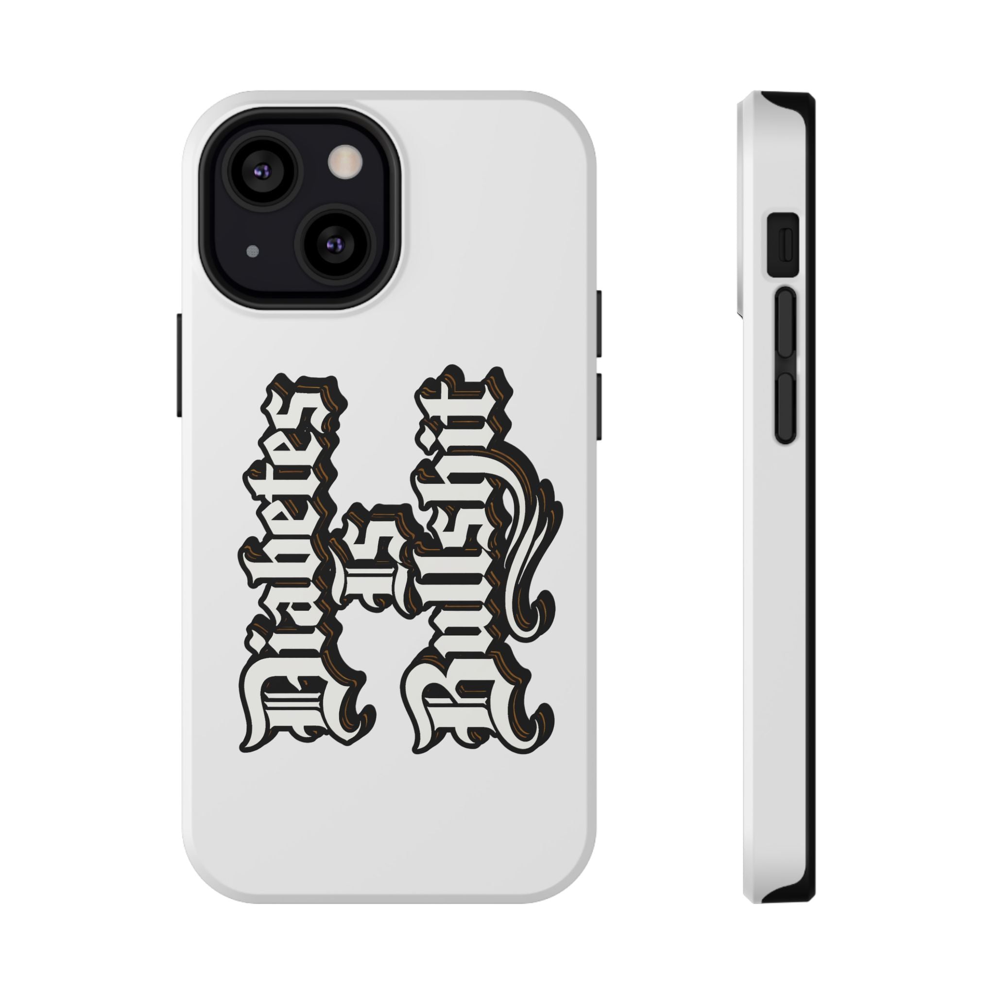 Impact-Resistant Phone Case — Gothic "Protects & Punishes" Design