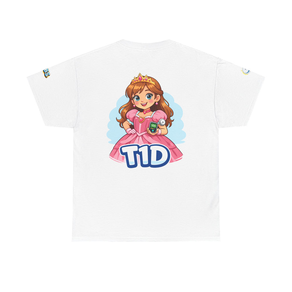 T1D Princess Tee Shirt for Grown-Up Kids — Type 1 Diabetes Awareness Shirt for Grown-Up Kids