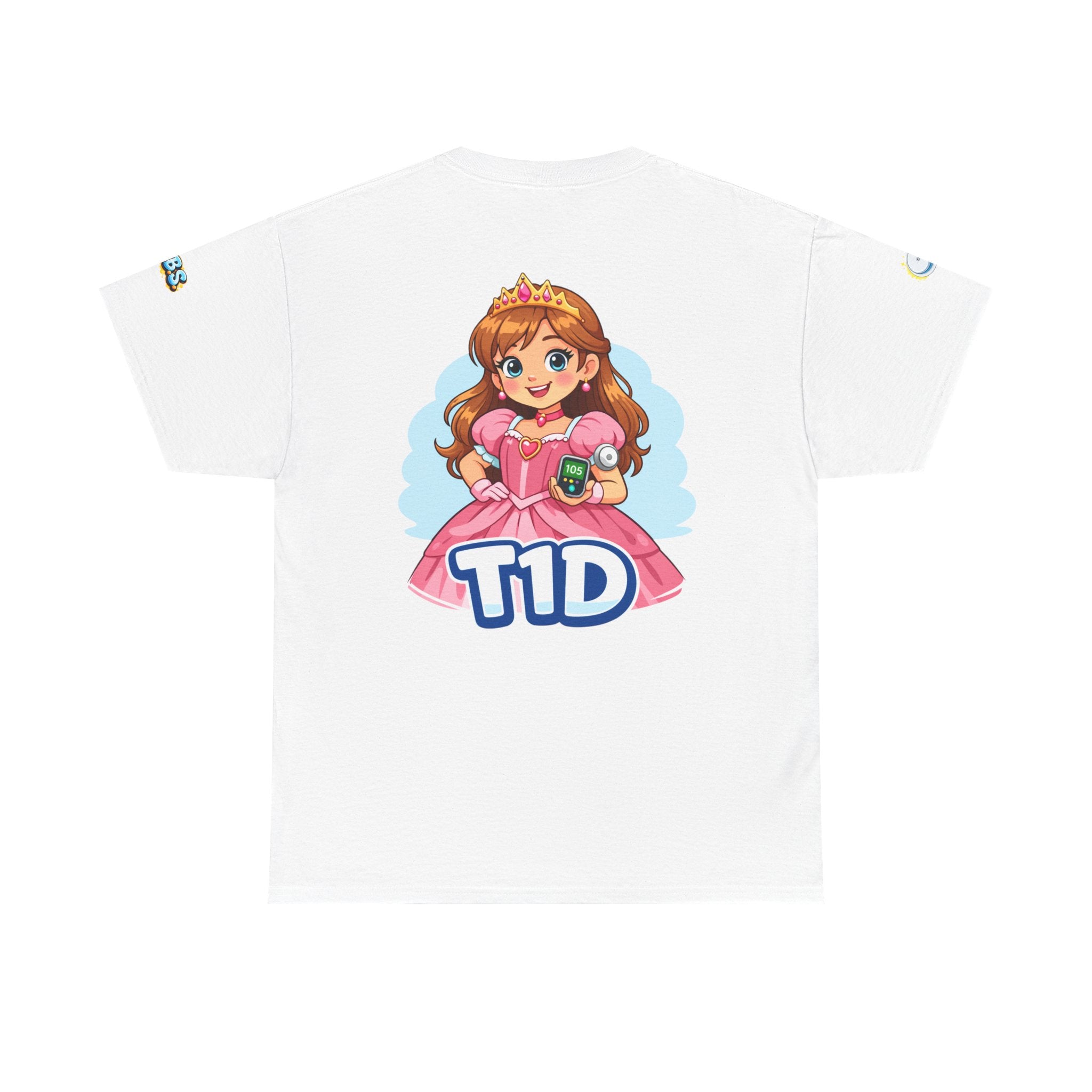 T1D Princess Tee Shirt for Grown-Up Kids — Type 1 Diabetes Awareness Shirt for Grown-Up Kids