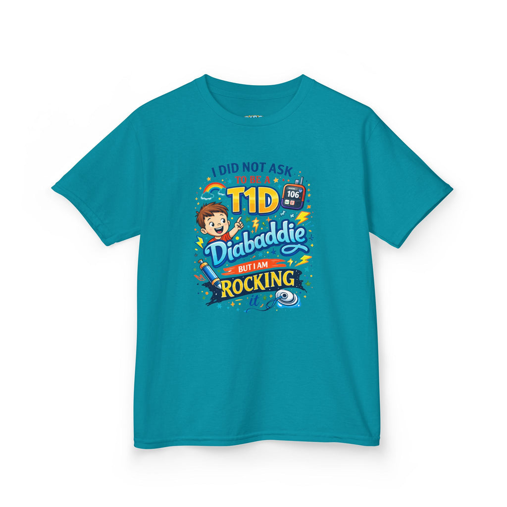 Kids 'I Didn't Ask to Be a Diabaddie' Tee — Funny Type 1 Diabetes Awareness Shirt