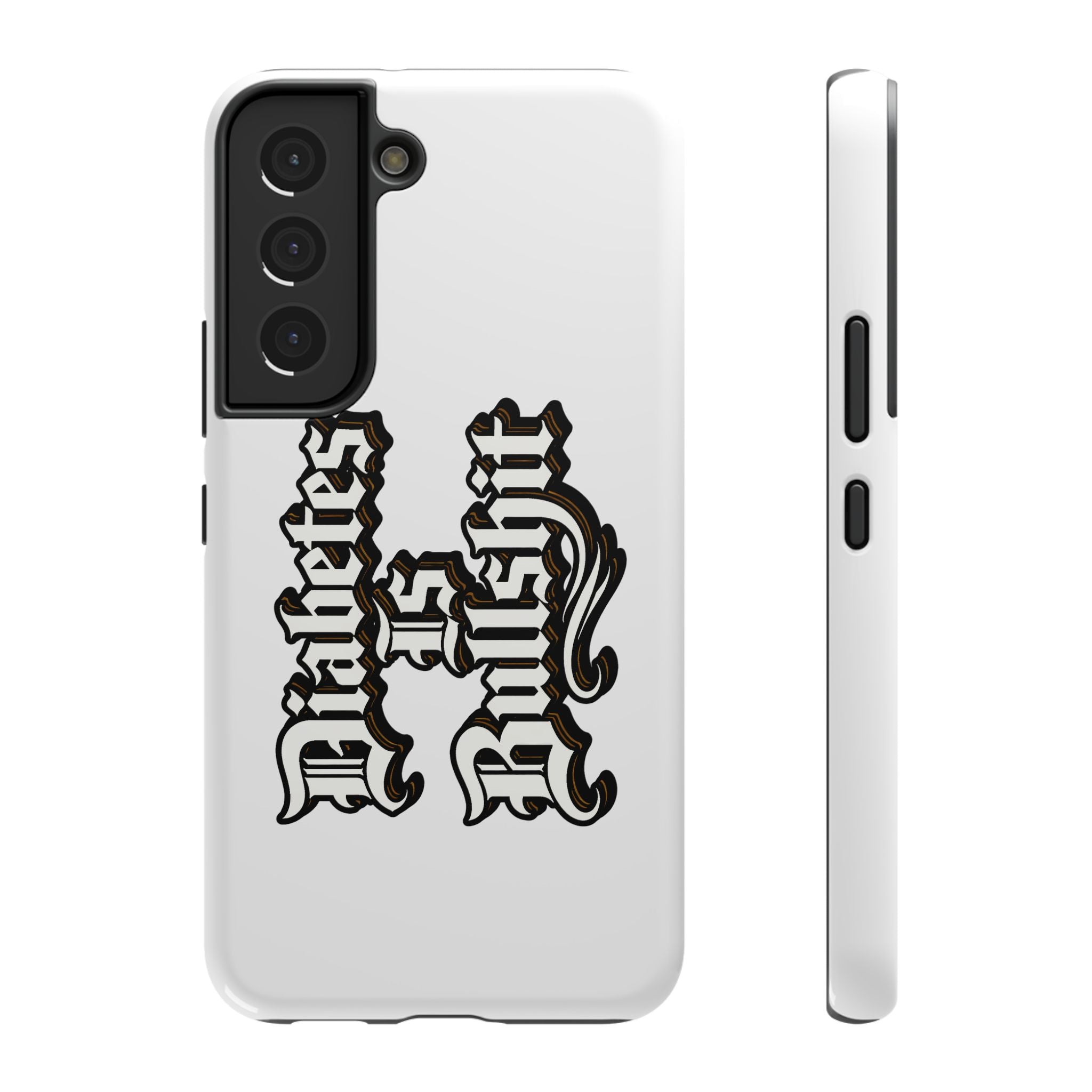 Impact-Resistant Phone Case — Gothic "Protects & Punishes" Design