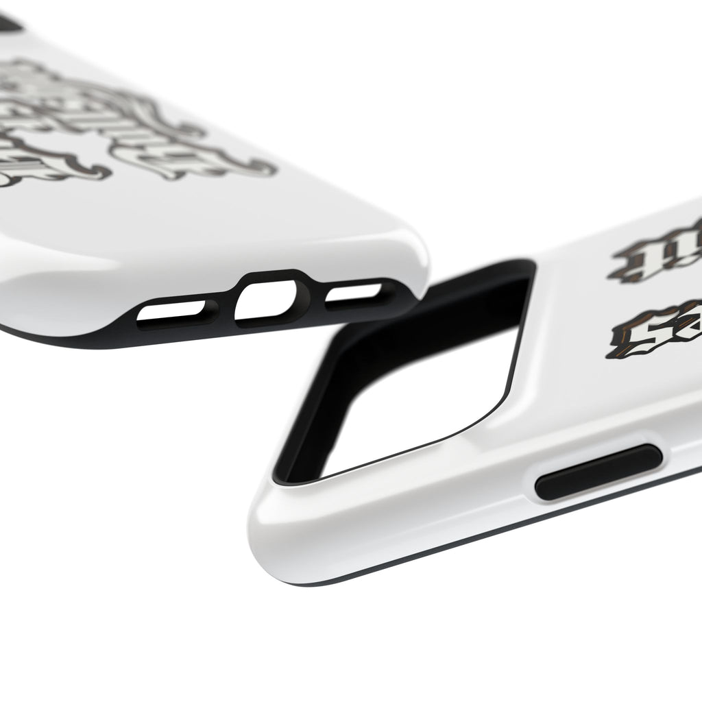 Impact-Resistant Phone Case — Gothic "Protects & Punishes" Design