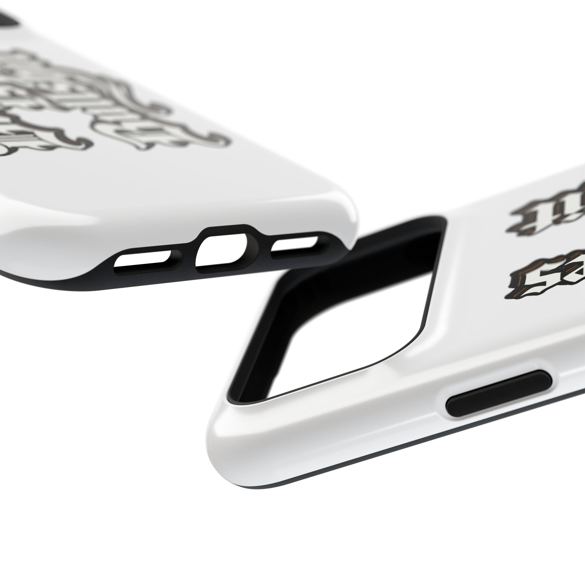 Impact-Resistant Phone Case — Gothic "Protects & Punishes" Design