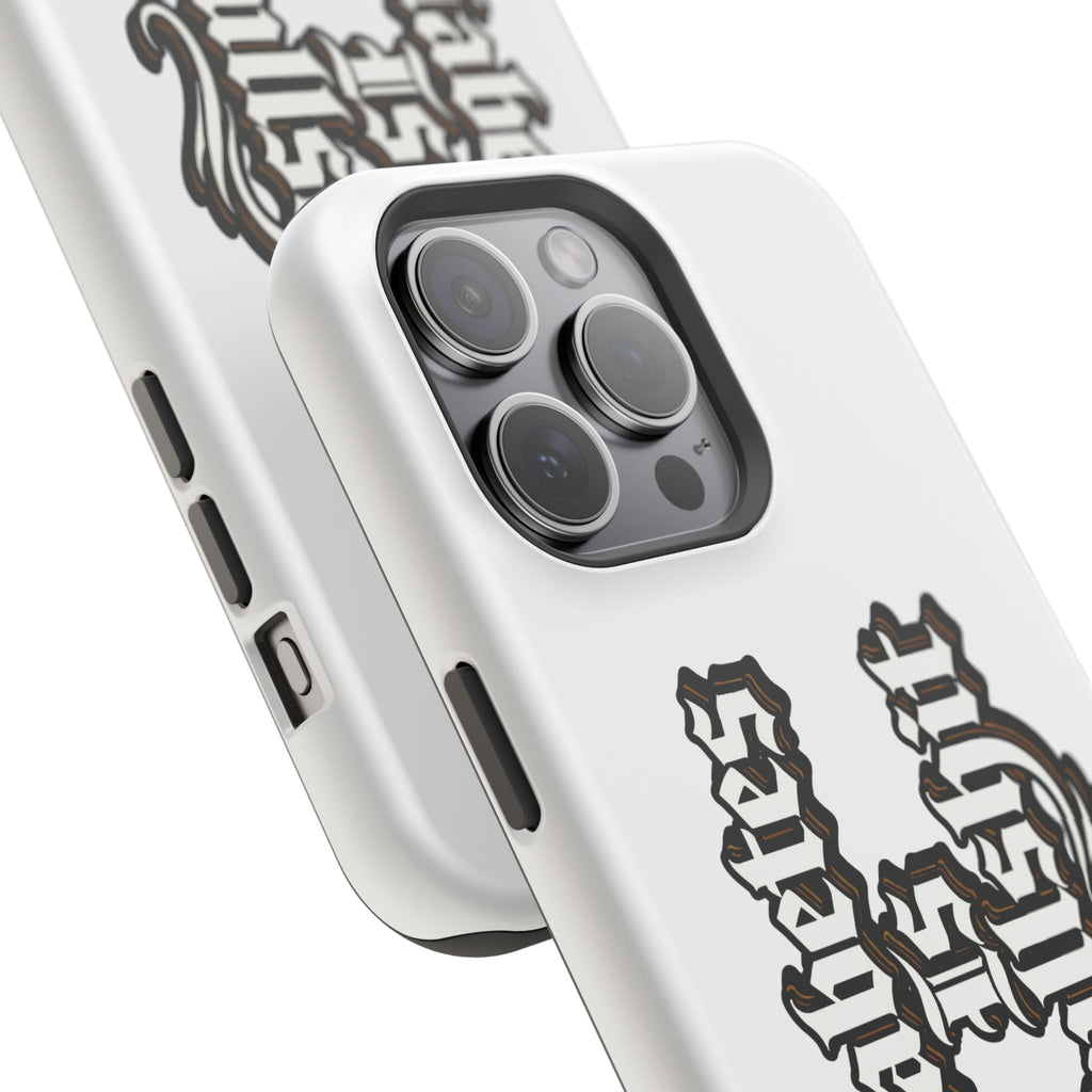 Impact-Resistant Phone Case — Gothic "Protects & Punishes" Design