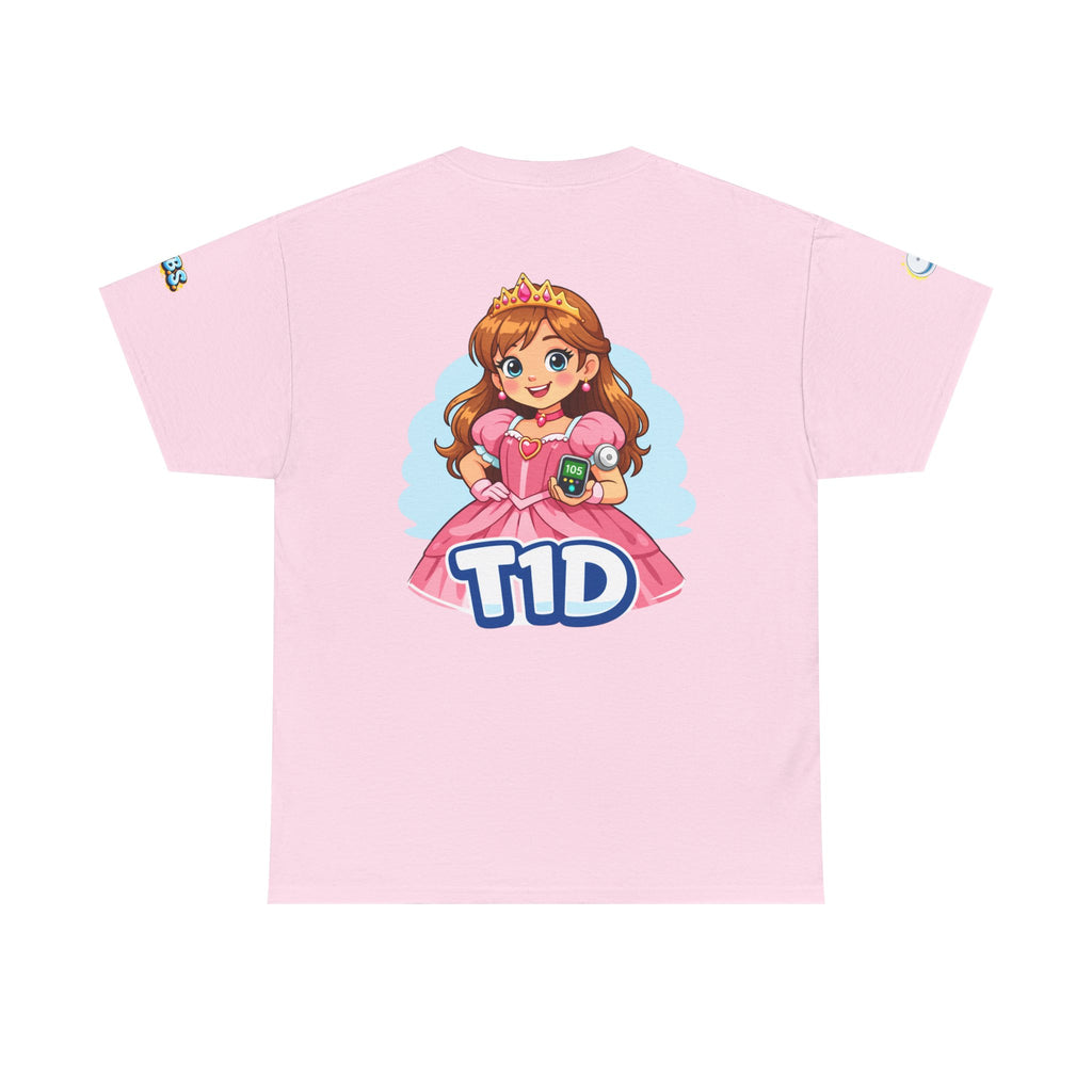 T1D Princess Tee Shirt for Grown-Up Kids — Type 1 Diabetes Awareness Shirt for Grown-Up Kids