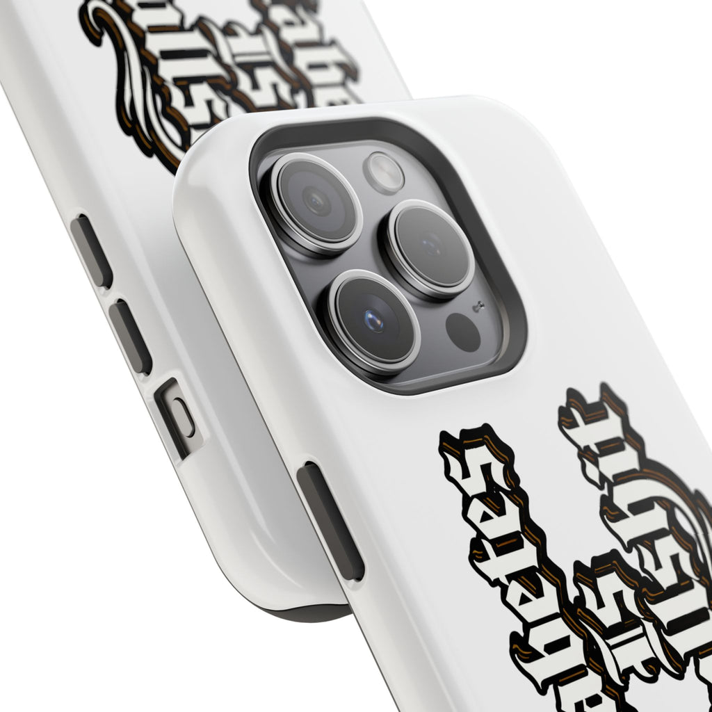 Impact-Resistant Phone Case — Gothic "Protects & Punishes" Design