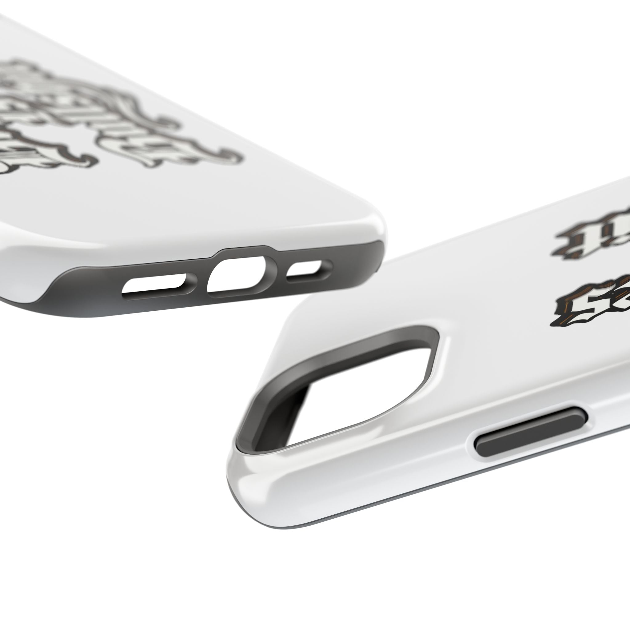 Impact-Resistant Phone Case — Gothic "Protects & Punishes" Design