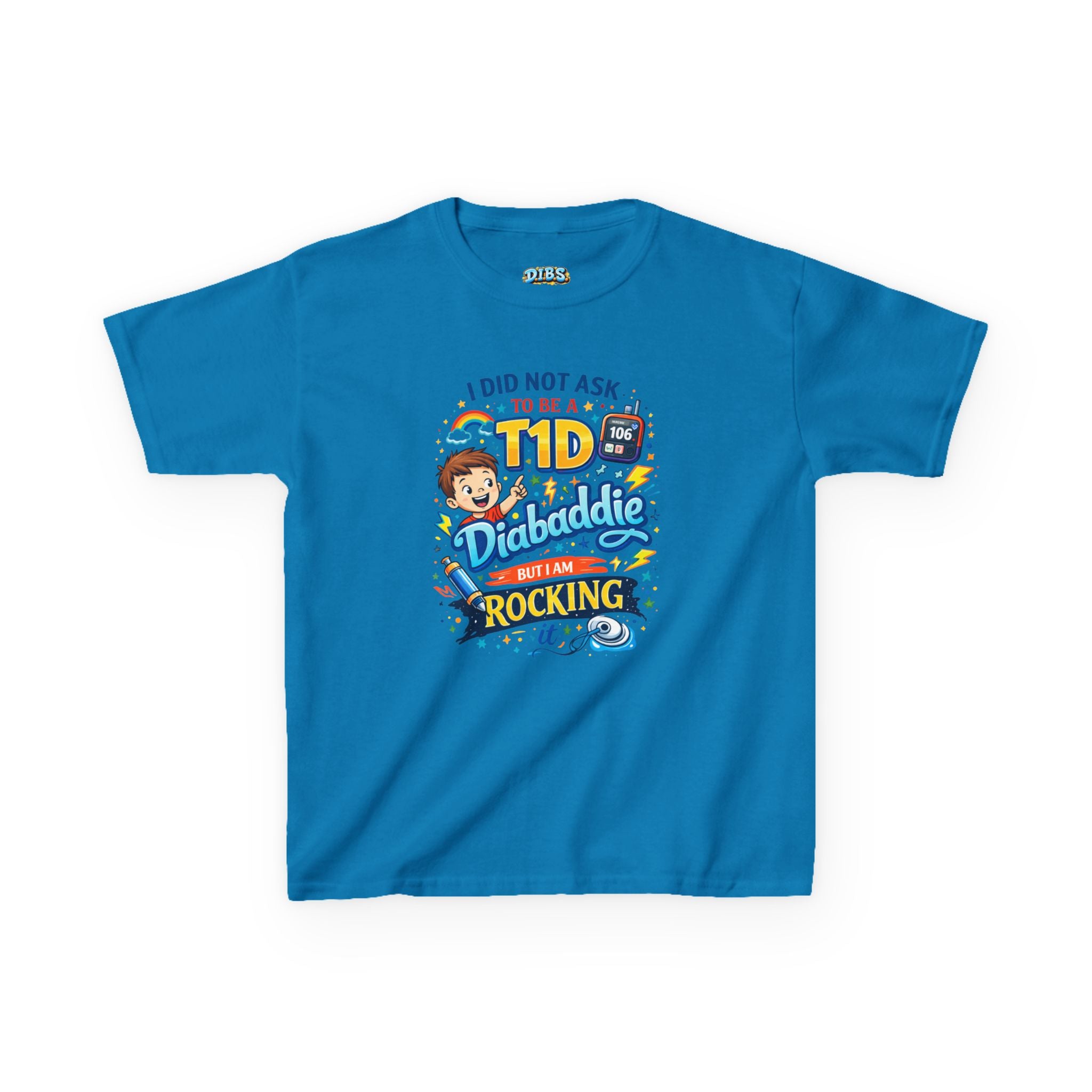 Kids 'I Didn't Ask to Be a Diabaddie' Tee — Funny Type 1 Diabetes Awareness Shirt