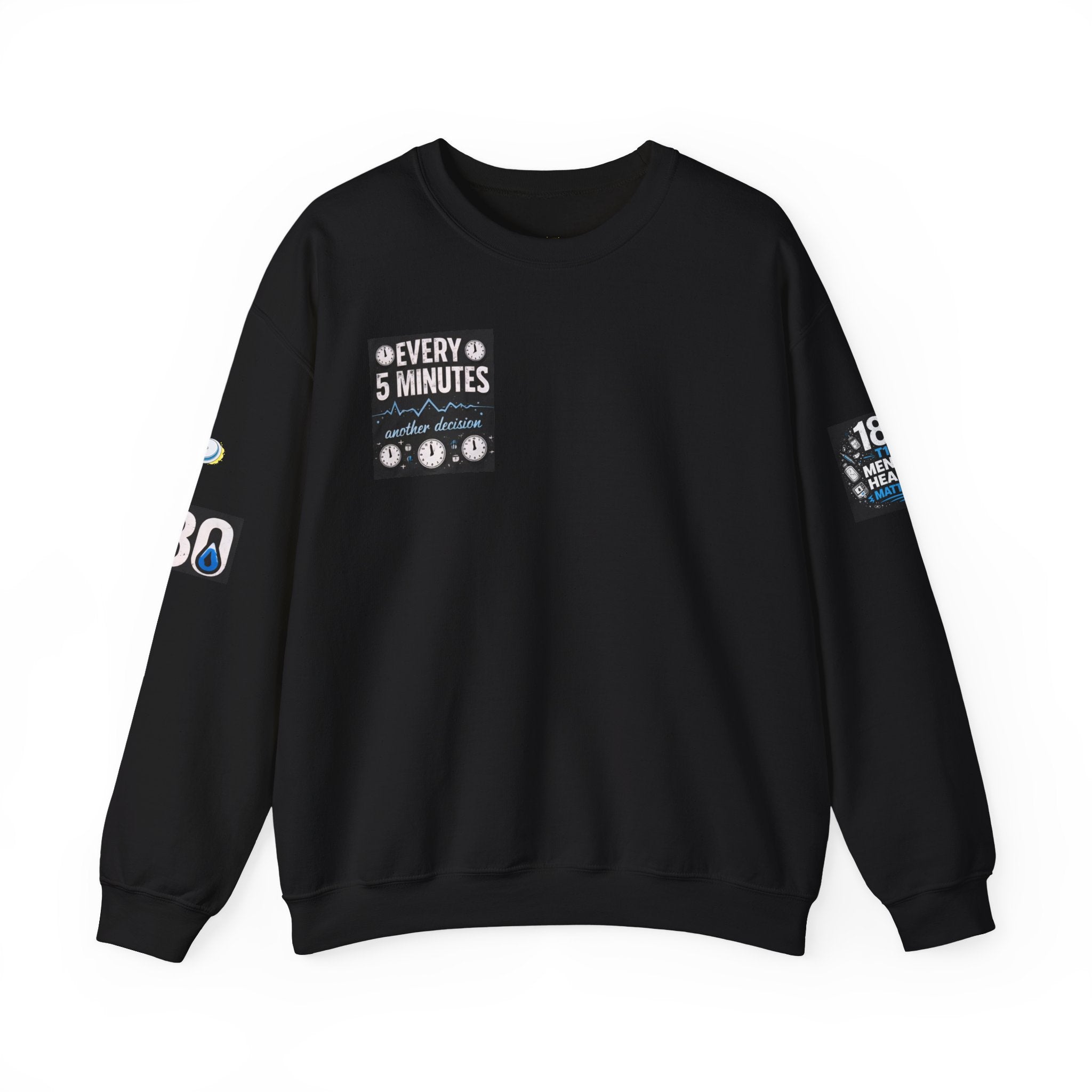 T1D Mental Health Sweatshirt — "180 Decisions a Day"