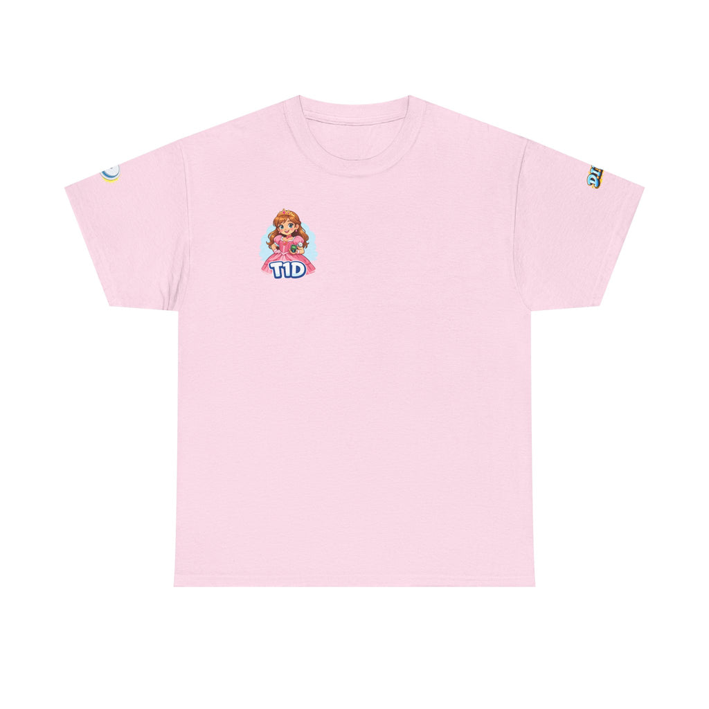 T1D Princess Tee Shirt for Grown-Up Kids — Type 1 Diabetes Awareness Shirt for Grown-Up Kids