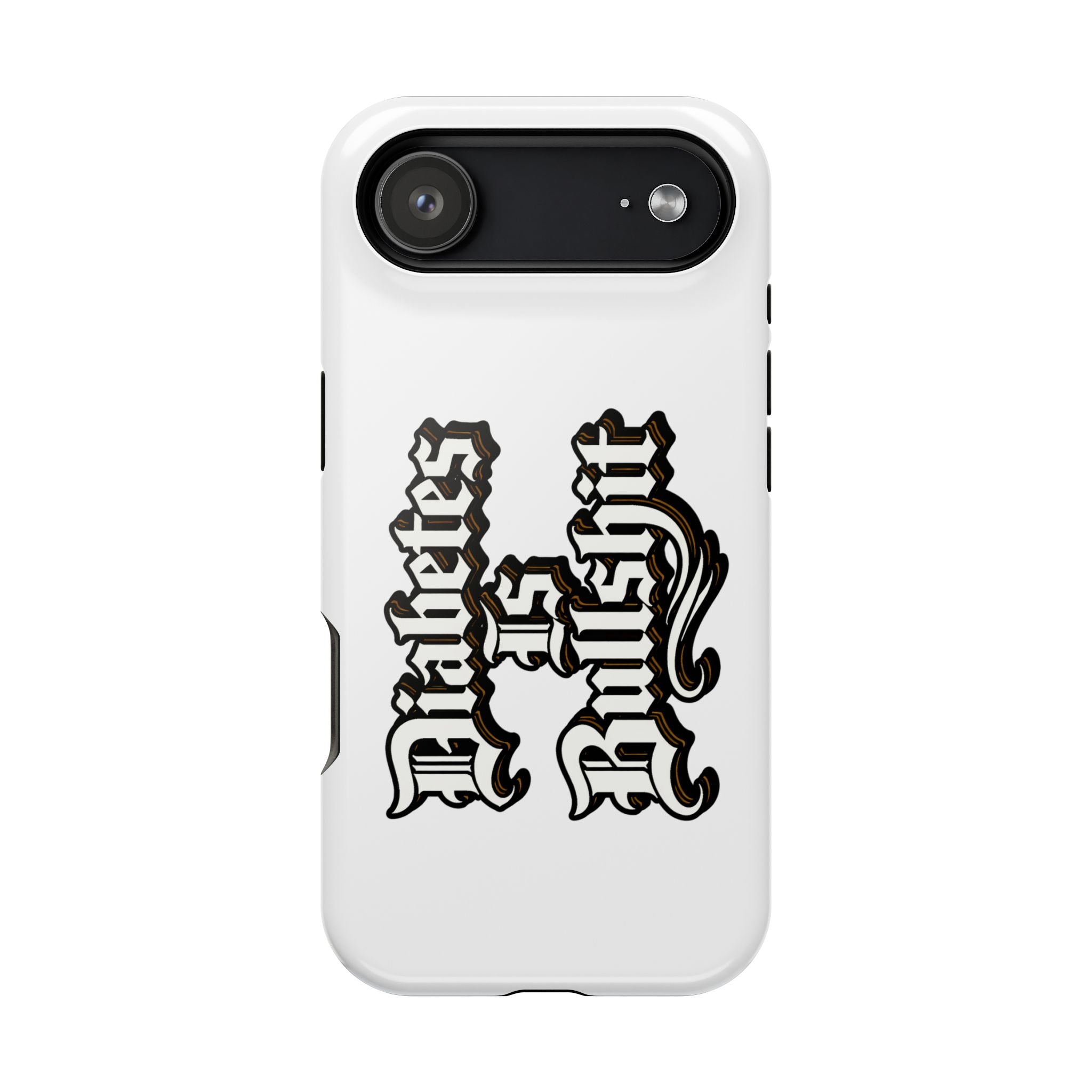 Impact-Resistant Phone Case — Gothic "Protects & Punishes" Design