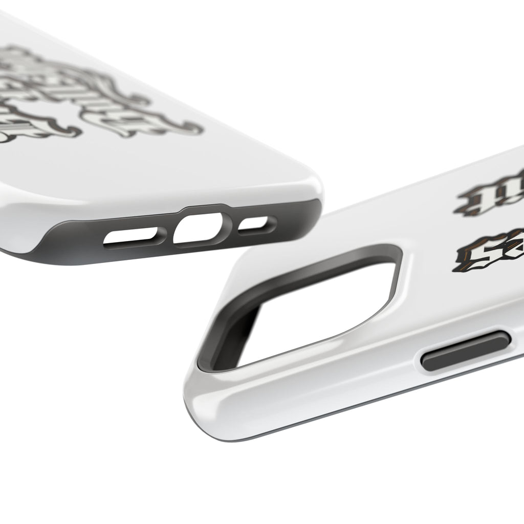 Impact-Resistant Phone Case — Gothic "Protects & Punishes" Design