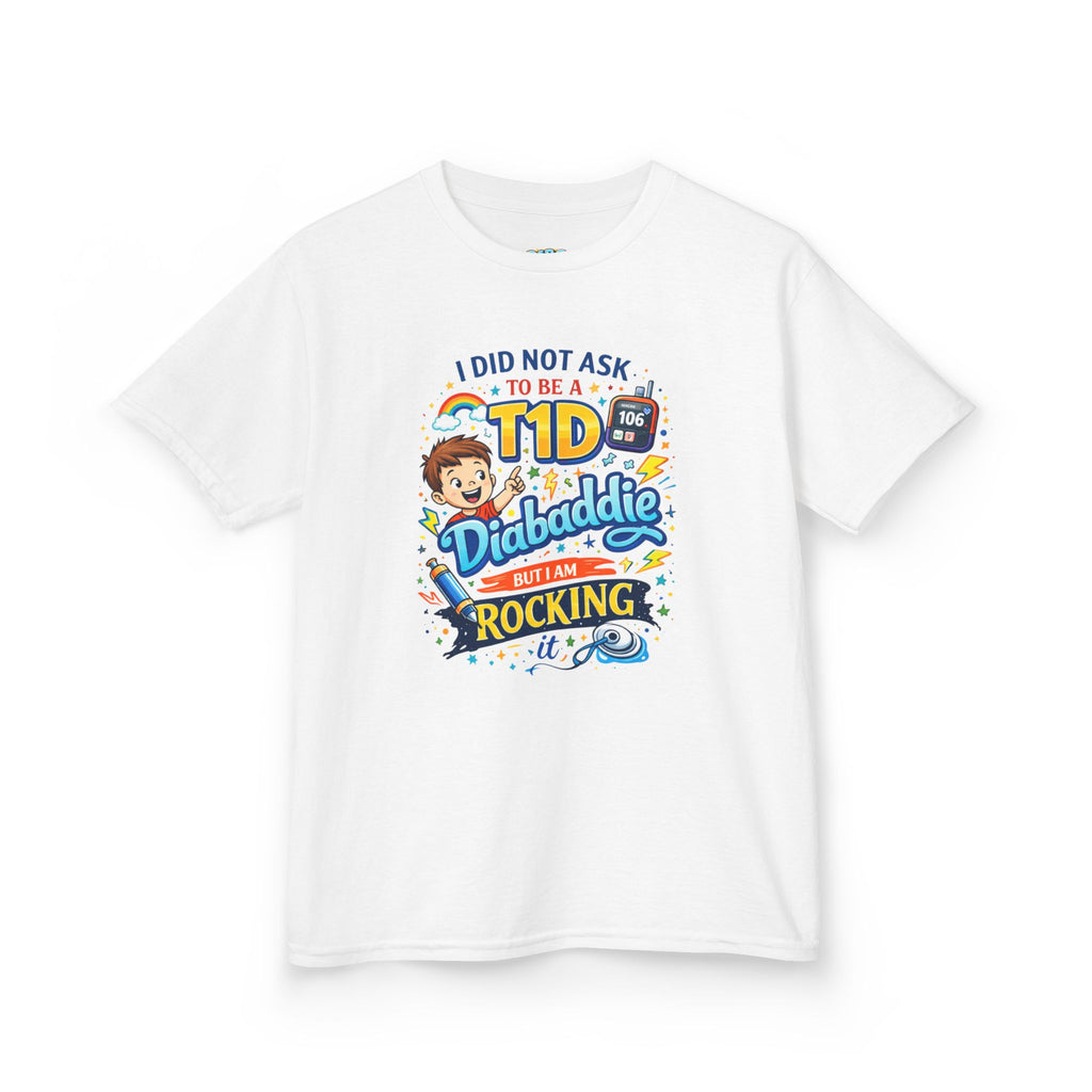 Kids 'I Didn't Ask to Be a Diabaddie' Tee — Funny Type 1 Diabetes Awareness Shirt
