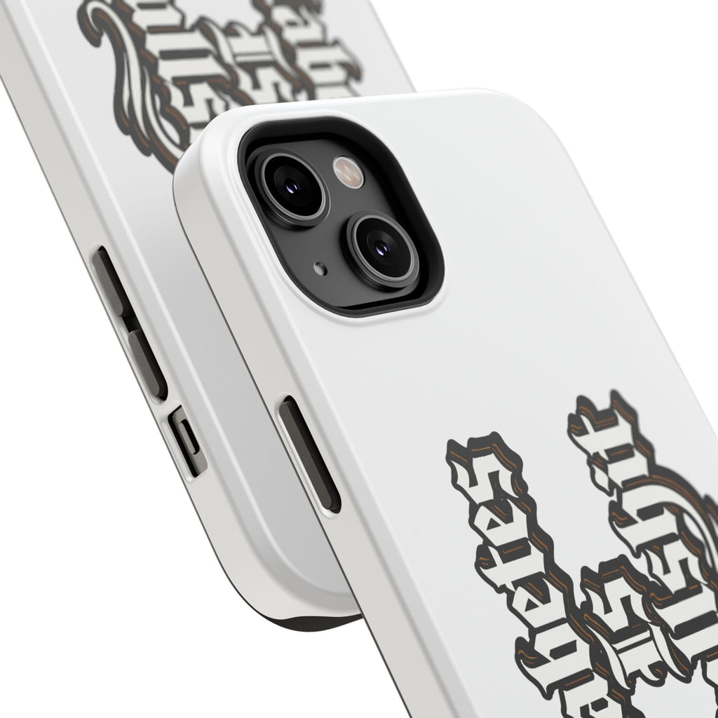 Impact-Resistant Phone Case — Gothic "Protects & Punishes" Design