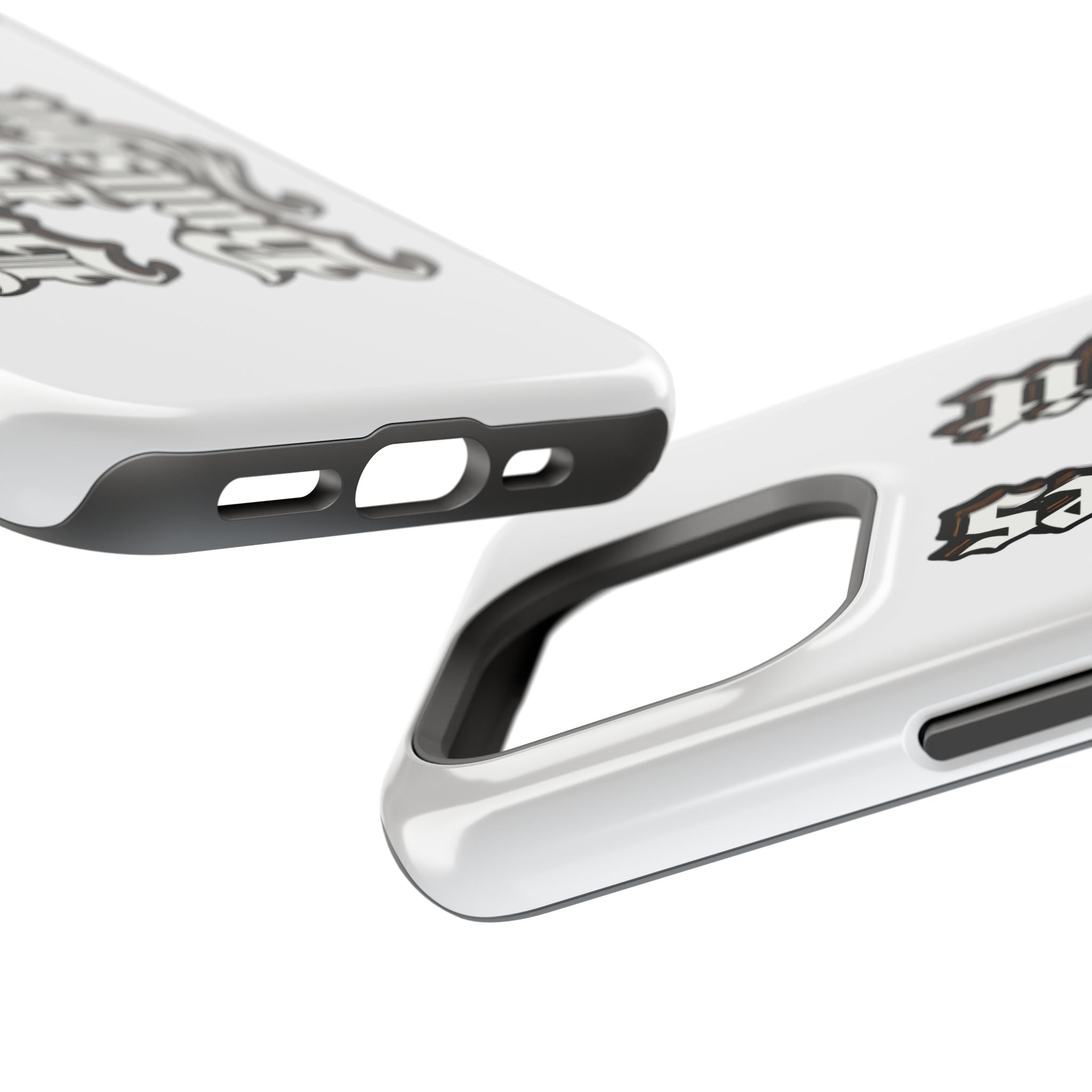 Impact-Resistant Phone Case — Gothic "Protects & Punishes" Design