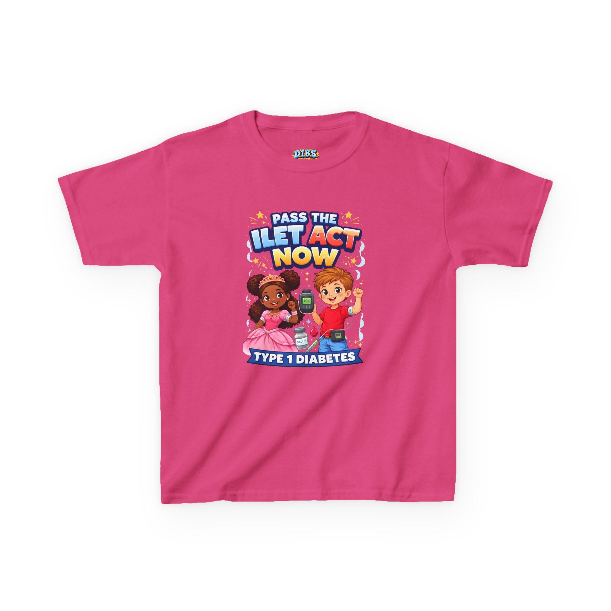 Kids Tee — 'Support ILET Act' Type 1 Diabetes Awareness