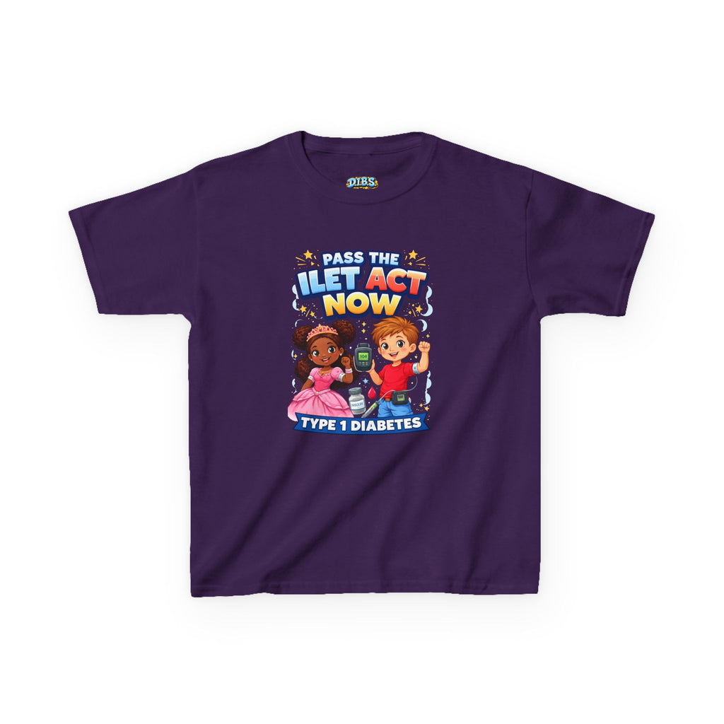 Kids Tee — 'Support ILET Act' Type 1 Diabetes Awareness