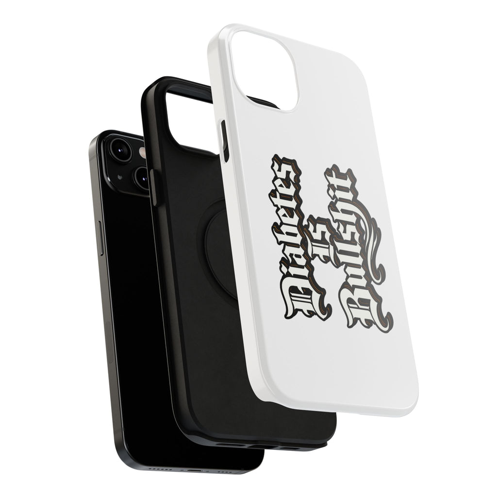 Impact-Resistant Phone Case — Gothic "Protects & Punishes" Design