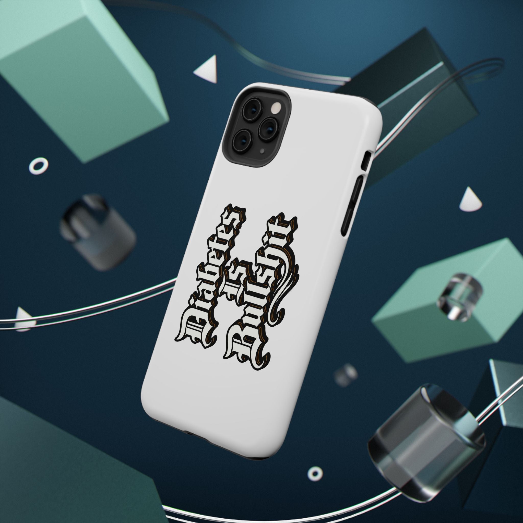 Impact-Resistant Phone Case — Gothic "Protects & Punishes" Design