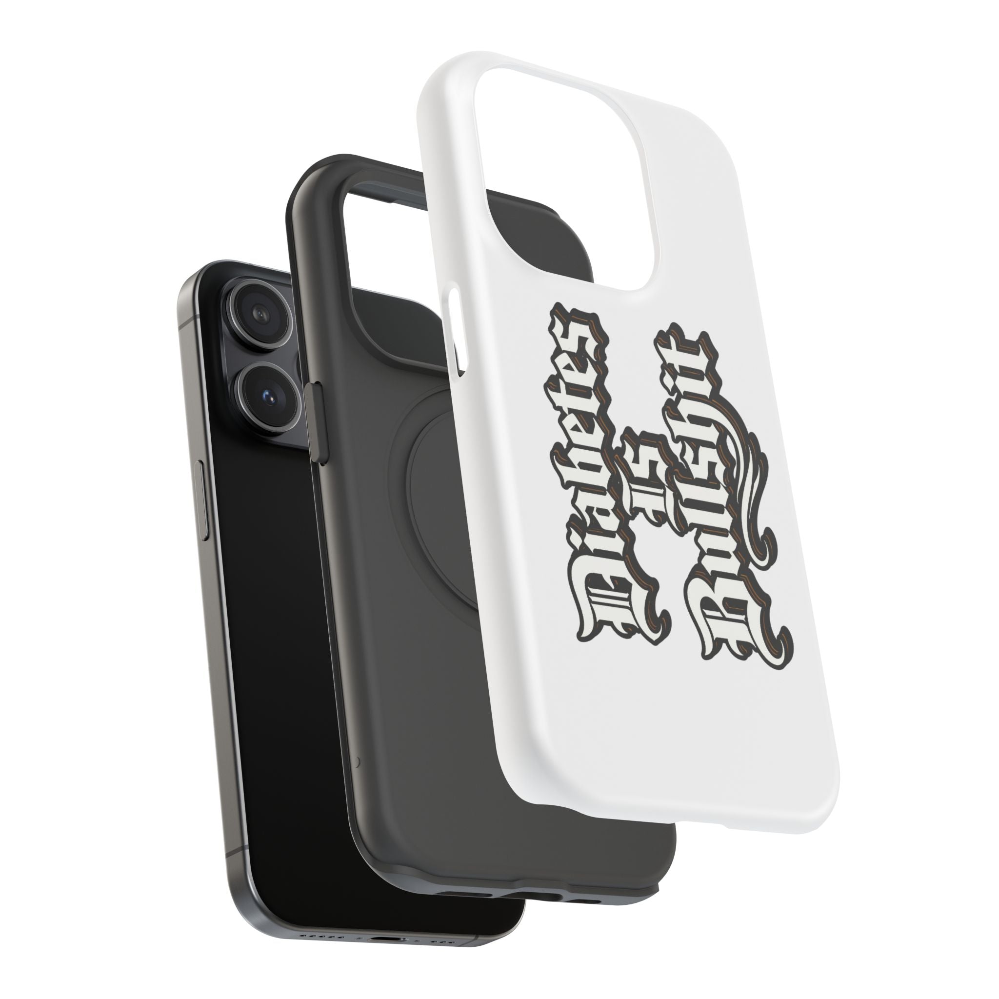 Impact-Resistant Phone Case — Gothic "Protects & Punishes" Design
