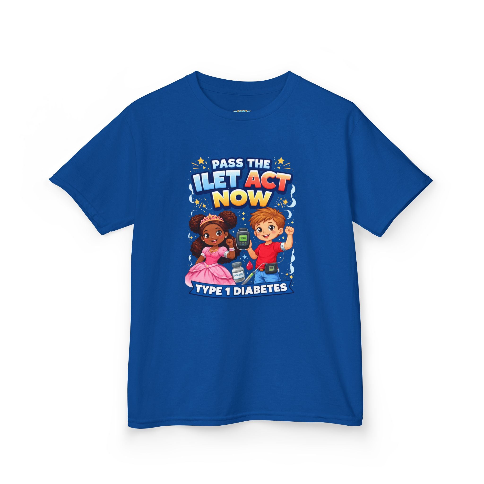 Kids Tee — 'Support ILET Act' Type 1 Diabetes Awareness