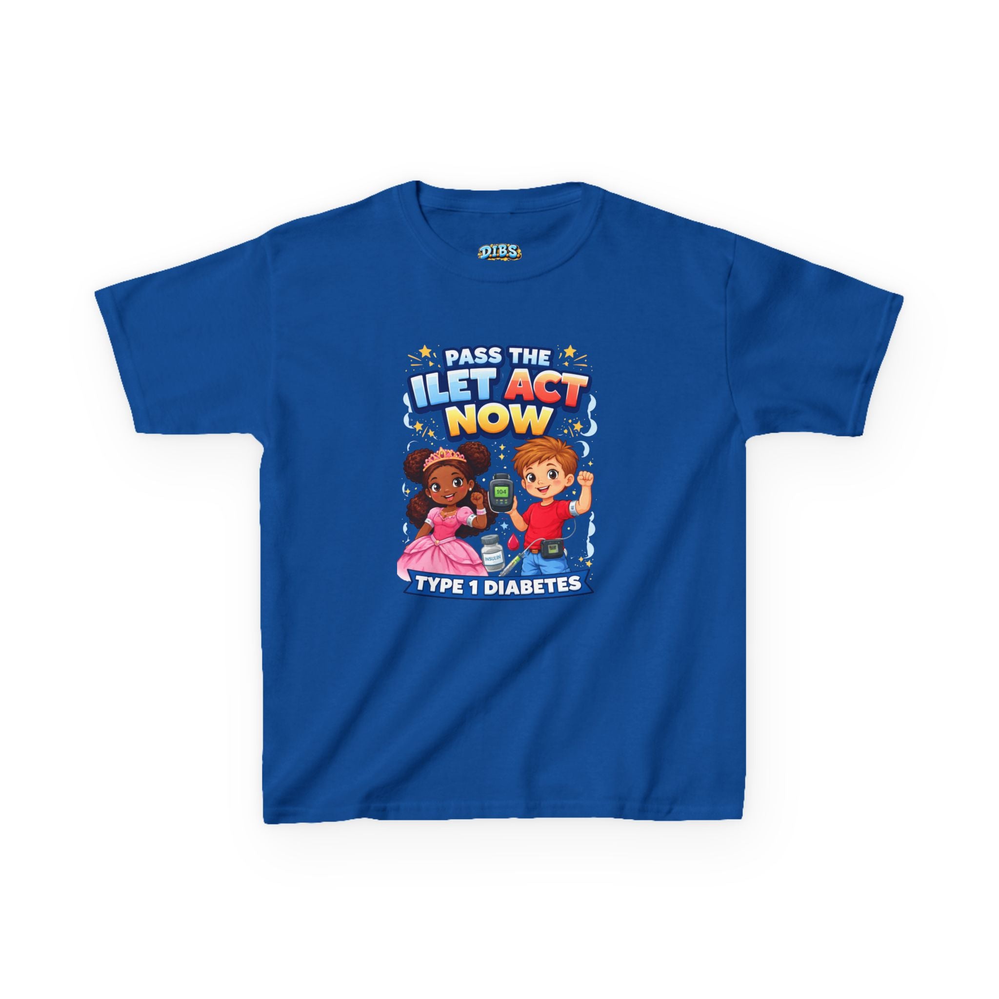 Kids Tee — 'Support ILET Act' Type 1 Diabetes Awareness