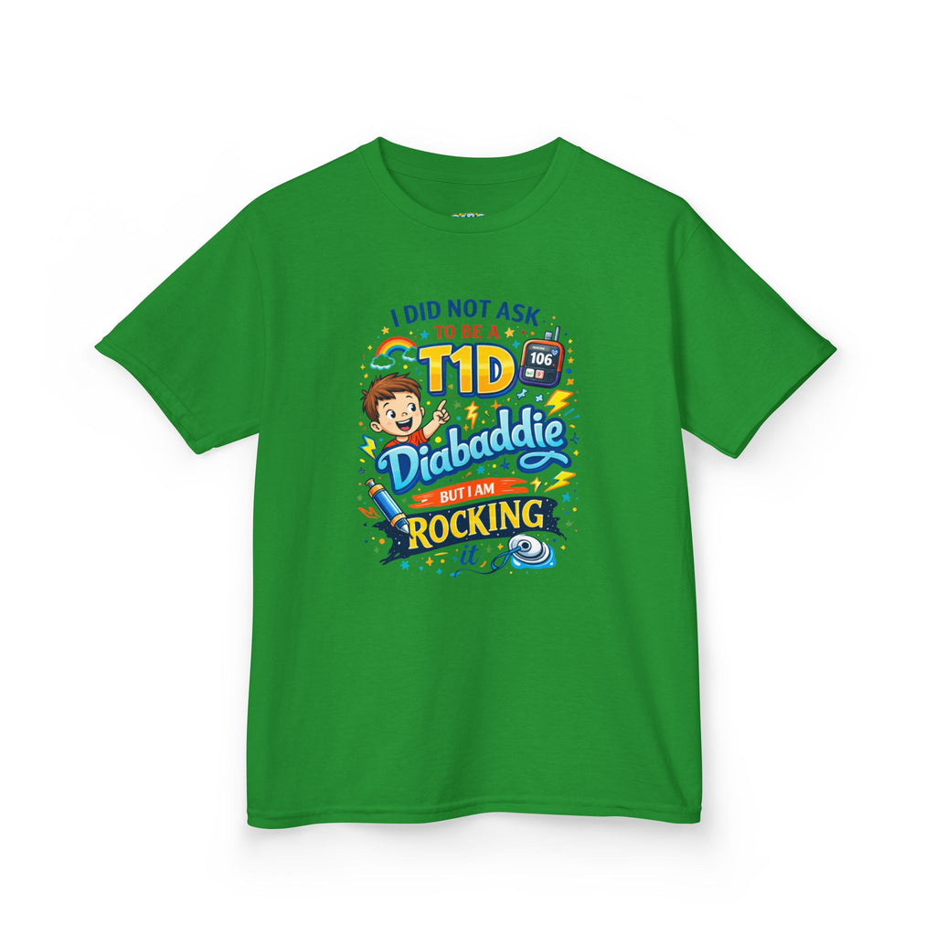 Kids 'I Didn't Ask to Be a Diabaddie' Tee — Funny Type 1 Diabetes Awareness Shirt