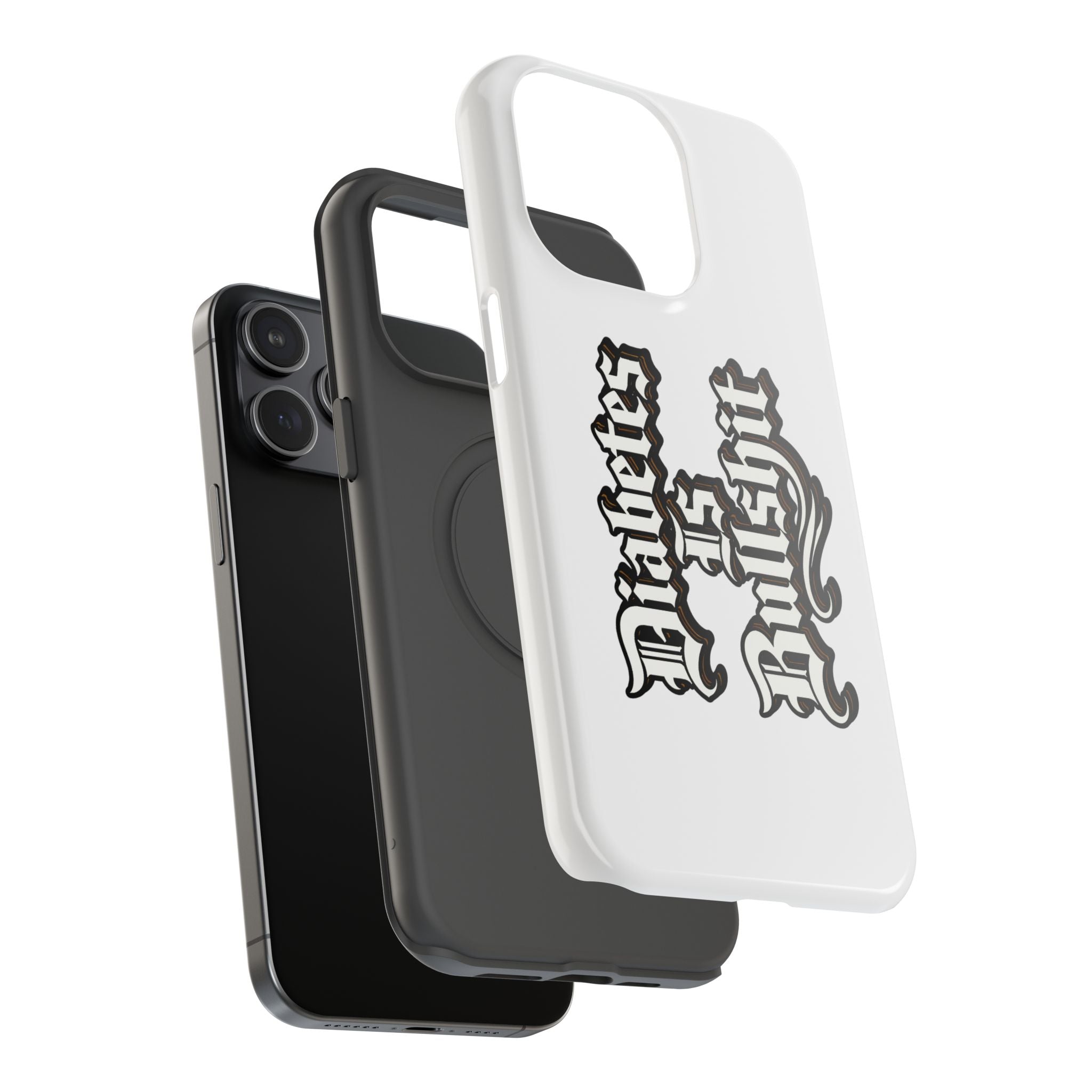 Impact-Resistant Phone Case — Gothic "Protects & Punishes" Design