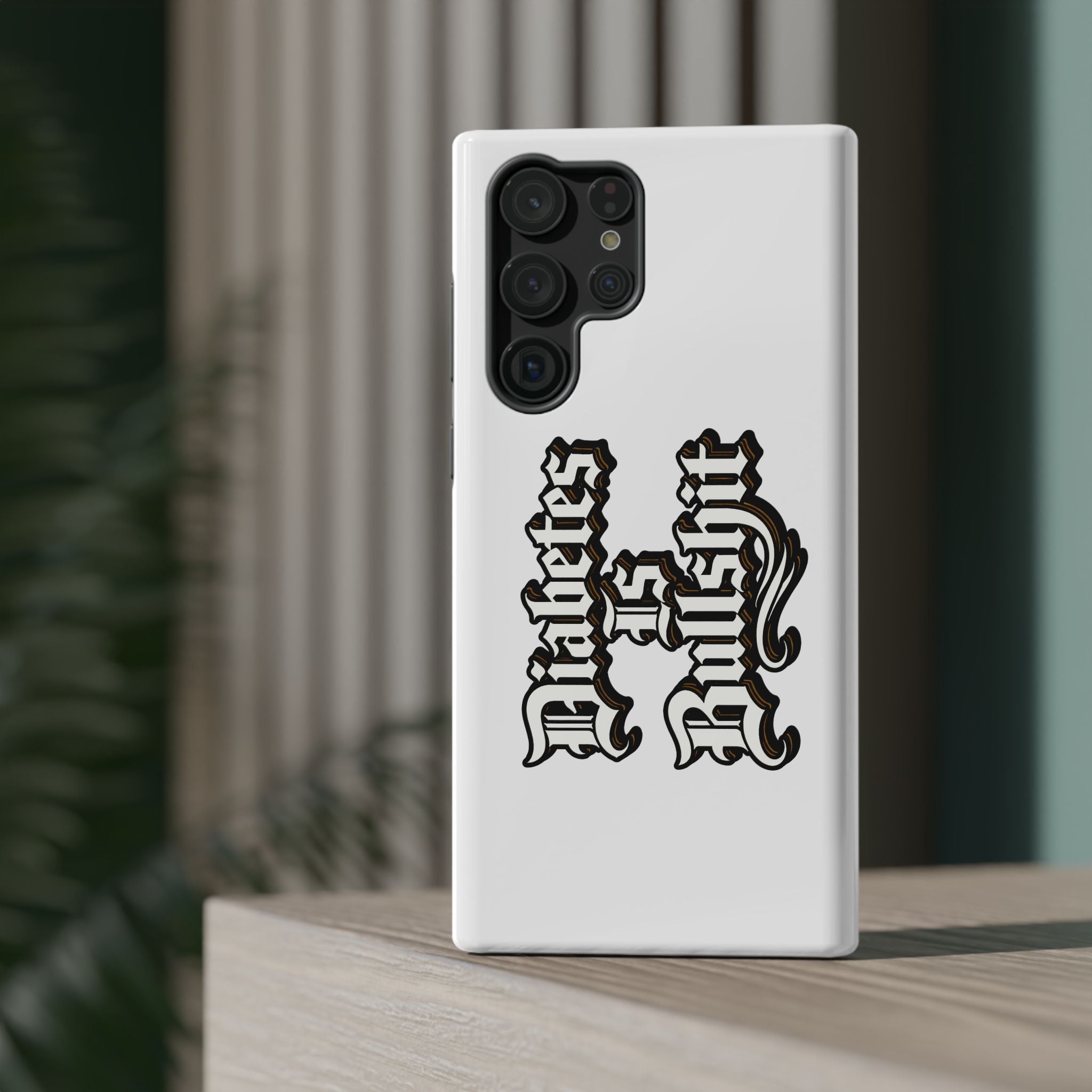 Impact-Resistant Phone Case — Gothic "Protects & Punishes" Design