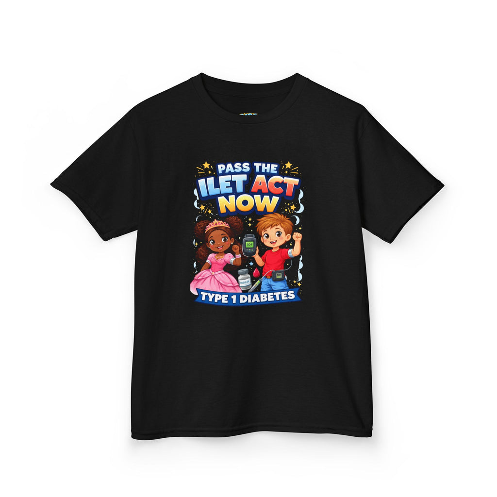Kids Tee — 'Support ILET Act' Type 1 Diabetes Awareness
