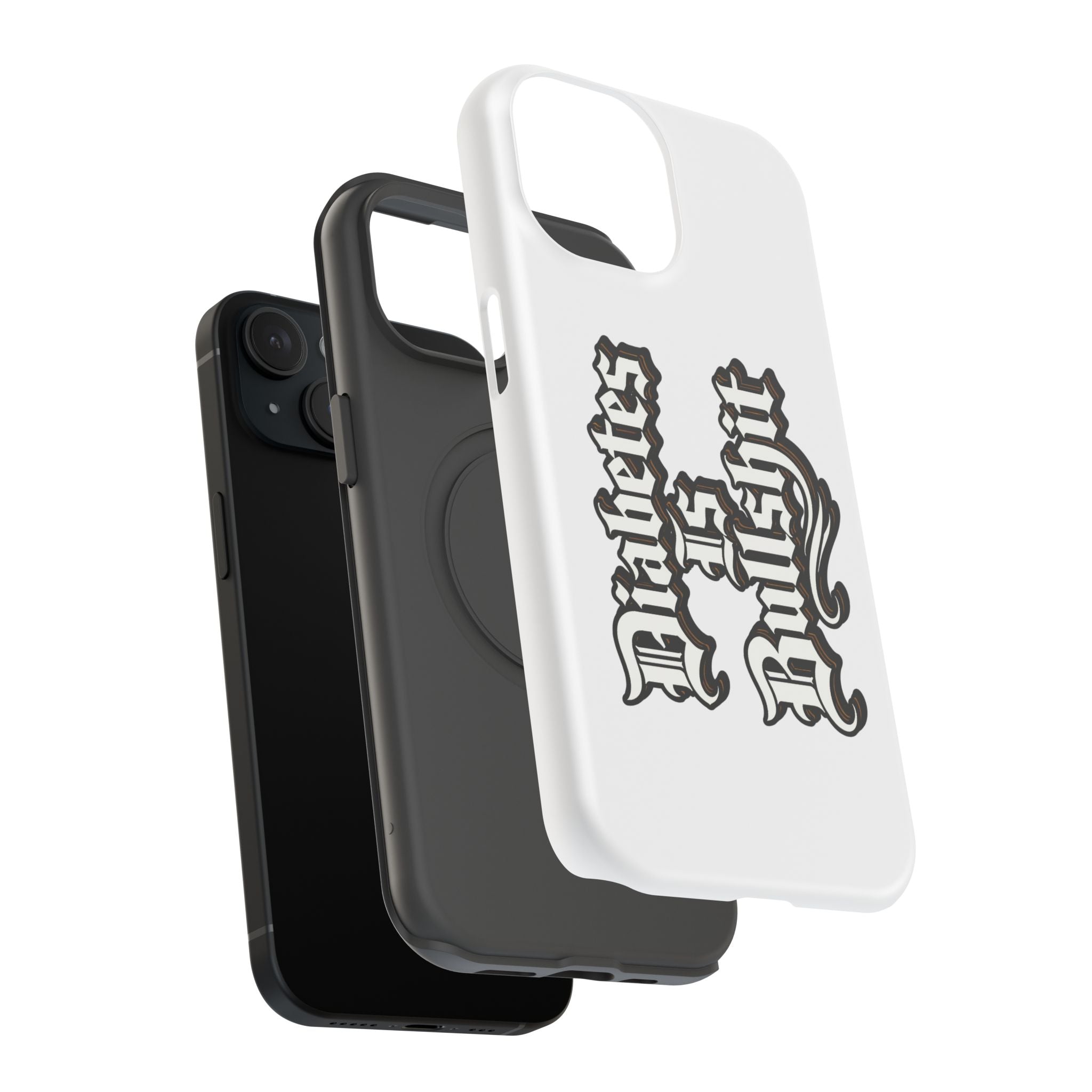 Impact-Resistant Phone Case — Gothic "Protects & Punishes" Design