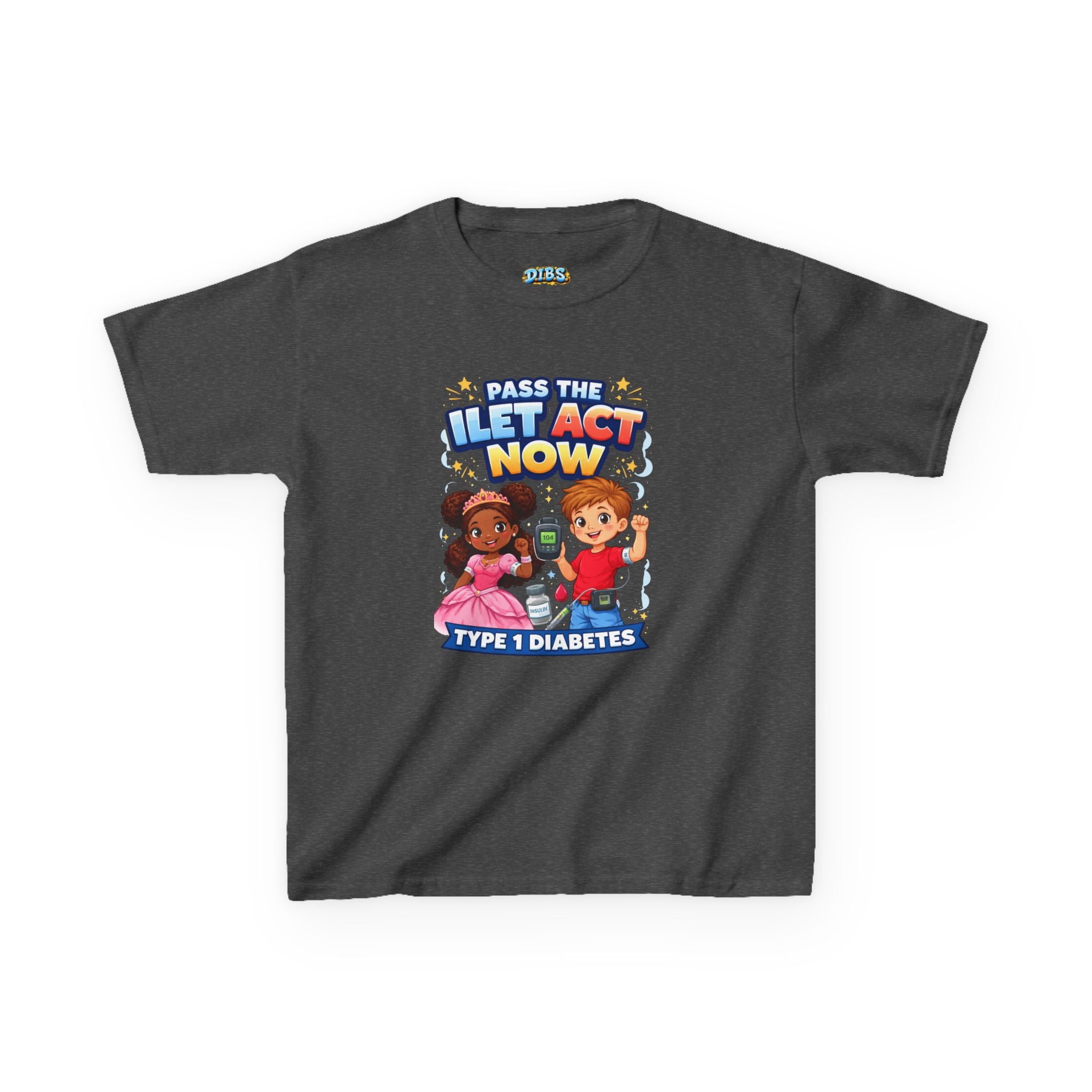 Kids Tee — 'Support ILET Act' Type 1 Diabetes Awareness