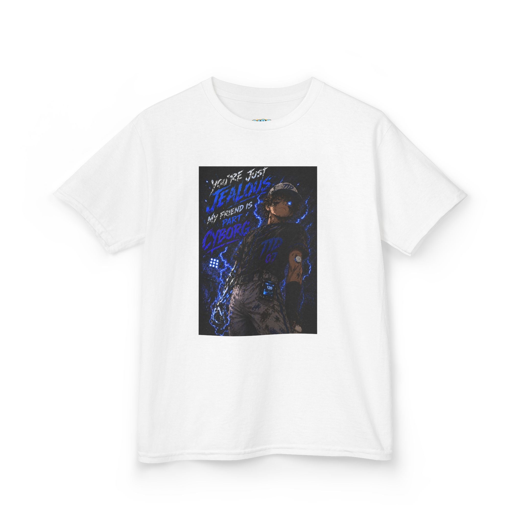 Kids 'My Friend is a Cyborg' T1D Support Baseball Tee