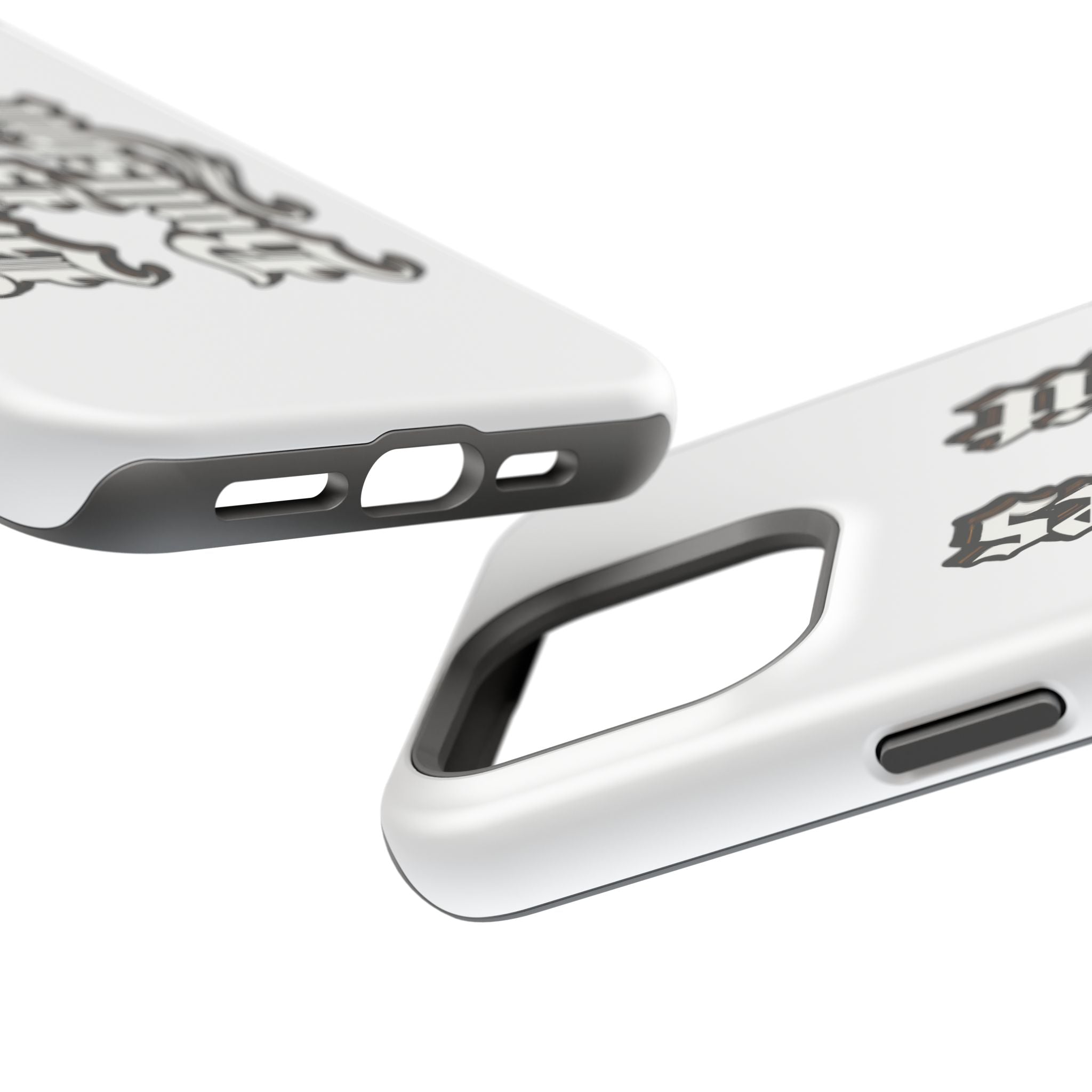 Impact-Resistant Phone Case — Gothic "Protects & Punishes" Design