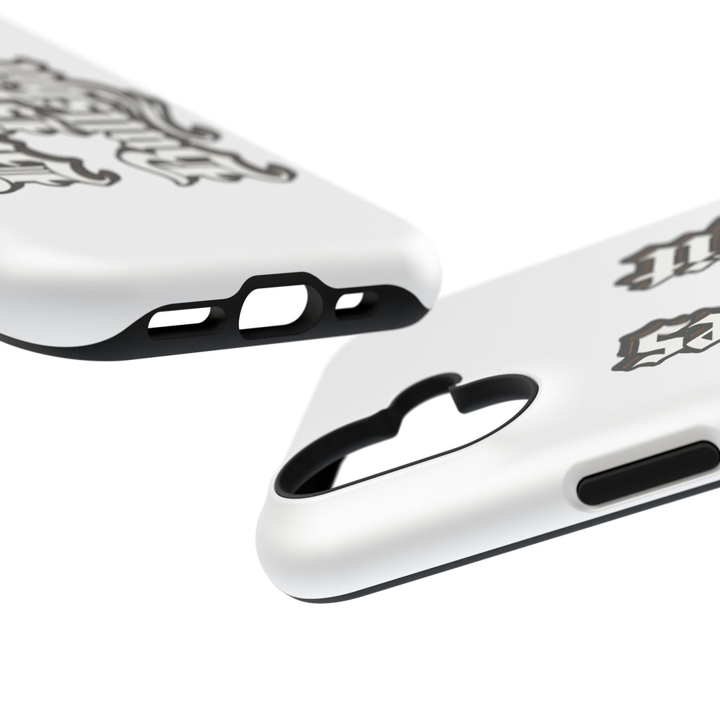 Impact-Resistant Phone Case — Gothic "Protects & Punishes" Design